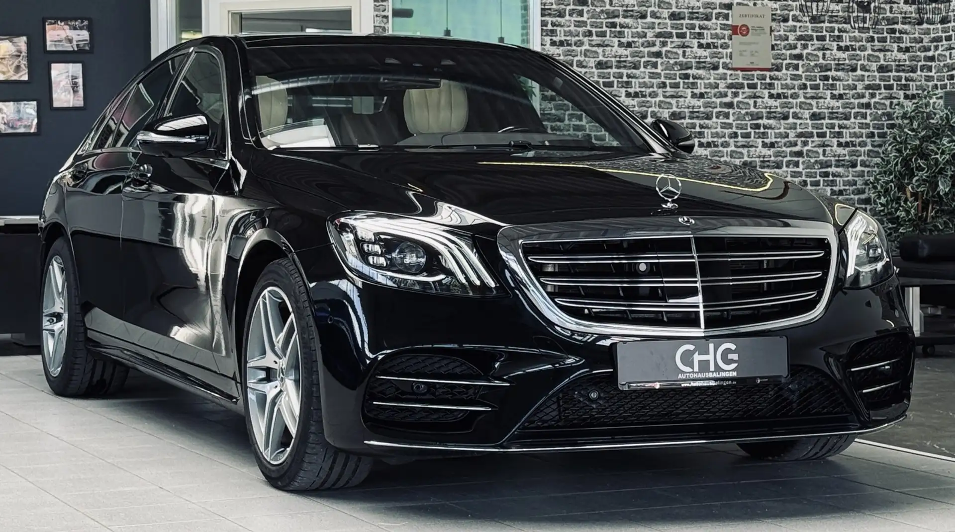 Mercedes-Benz S 450 4M |FOND-TV|CHAUFFEUR|BURMESTER|PANO|HUD| Noir - 1