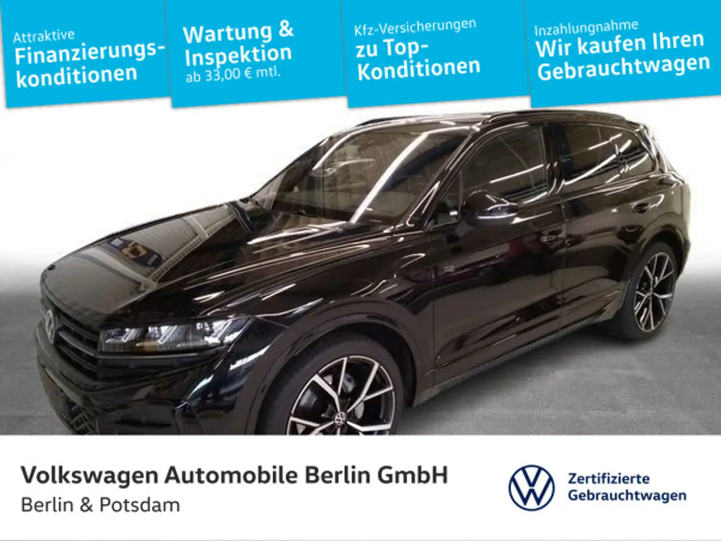 Volkswagen Touareg 3.0 TDI DSG R-Line STHZG P-DACH AHK LUFT Schwarz - 1
