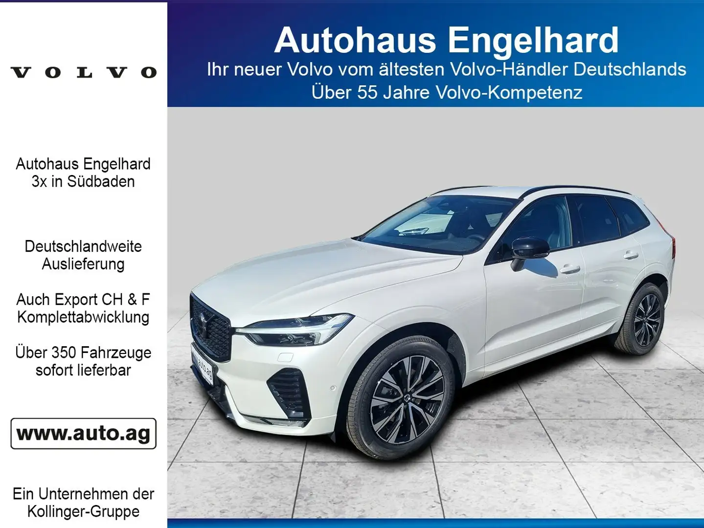 Volvo XC60 B5B PLUS DARK AWD BUSINESS MY25 Blanc - 1