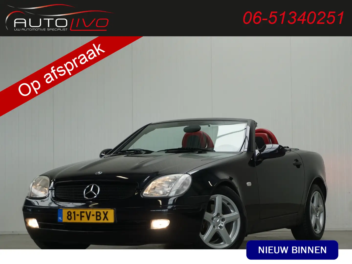 Mercedes-Benz SLK 230 K. NL AUTO! 194 PK! LEER CLIMA CRUISE etc. Negru - 1