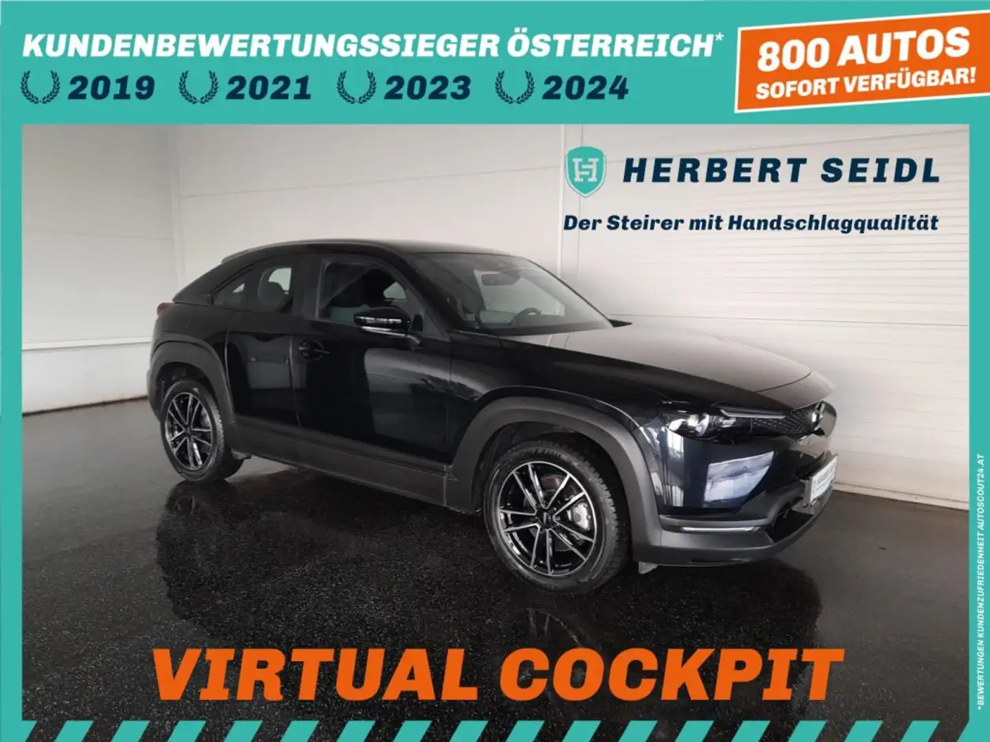 Mazda MX-30 EXCLUSIVE-LINE e-Skyactiv 35,5kWh *LED / NAVI / HEAD-UP / KAMERA / ACC / KLIMAAUT. / SITZHZG / PDC VO&HI* Schwarz - 1