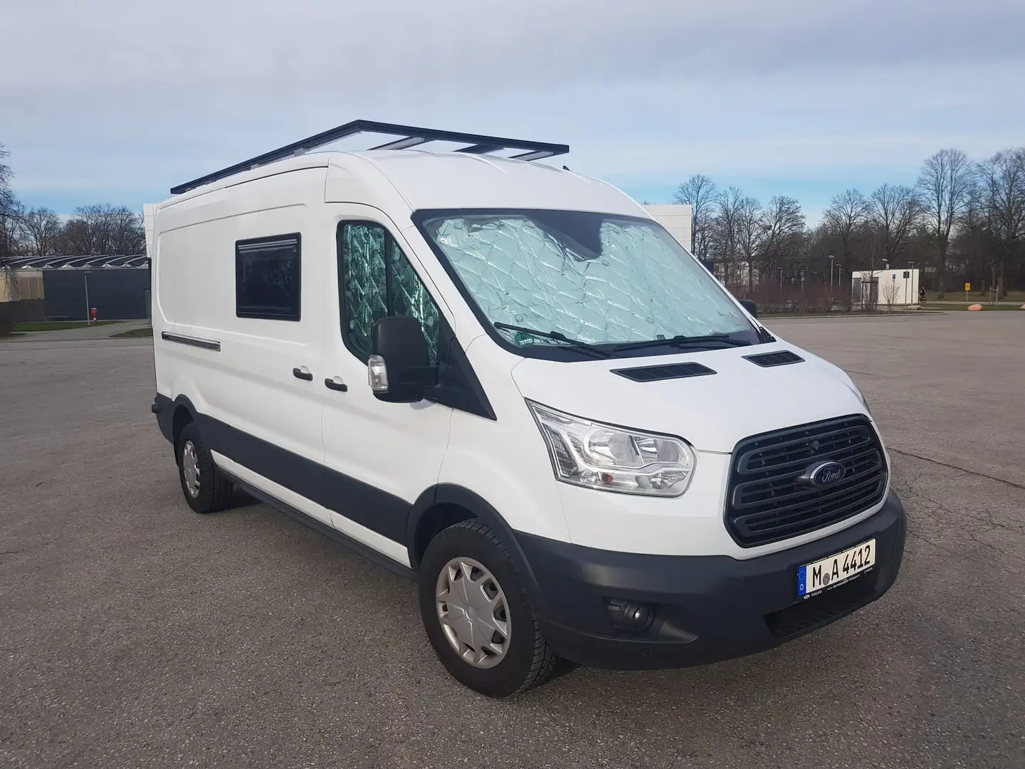 Ford Transit Wohnmobil L3H2 Solar Warmwasserdusche Weiß - 1