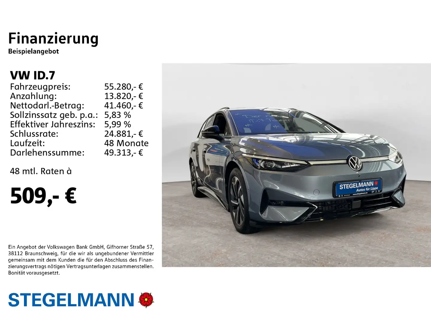 Volkswagen ID.7 TOURER 1-Gang-Automatik Pro Blau - 2