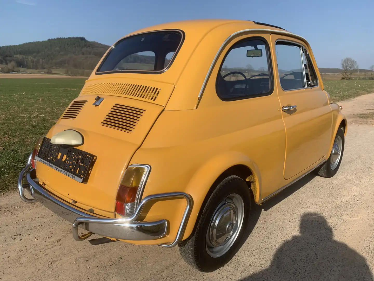 Fiat 500L Fiat 500 L mit Faltdach original Fahrzeug Oldtimer Gelb - 2