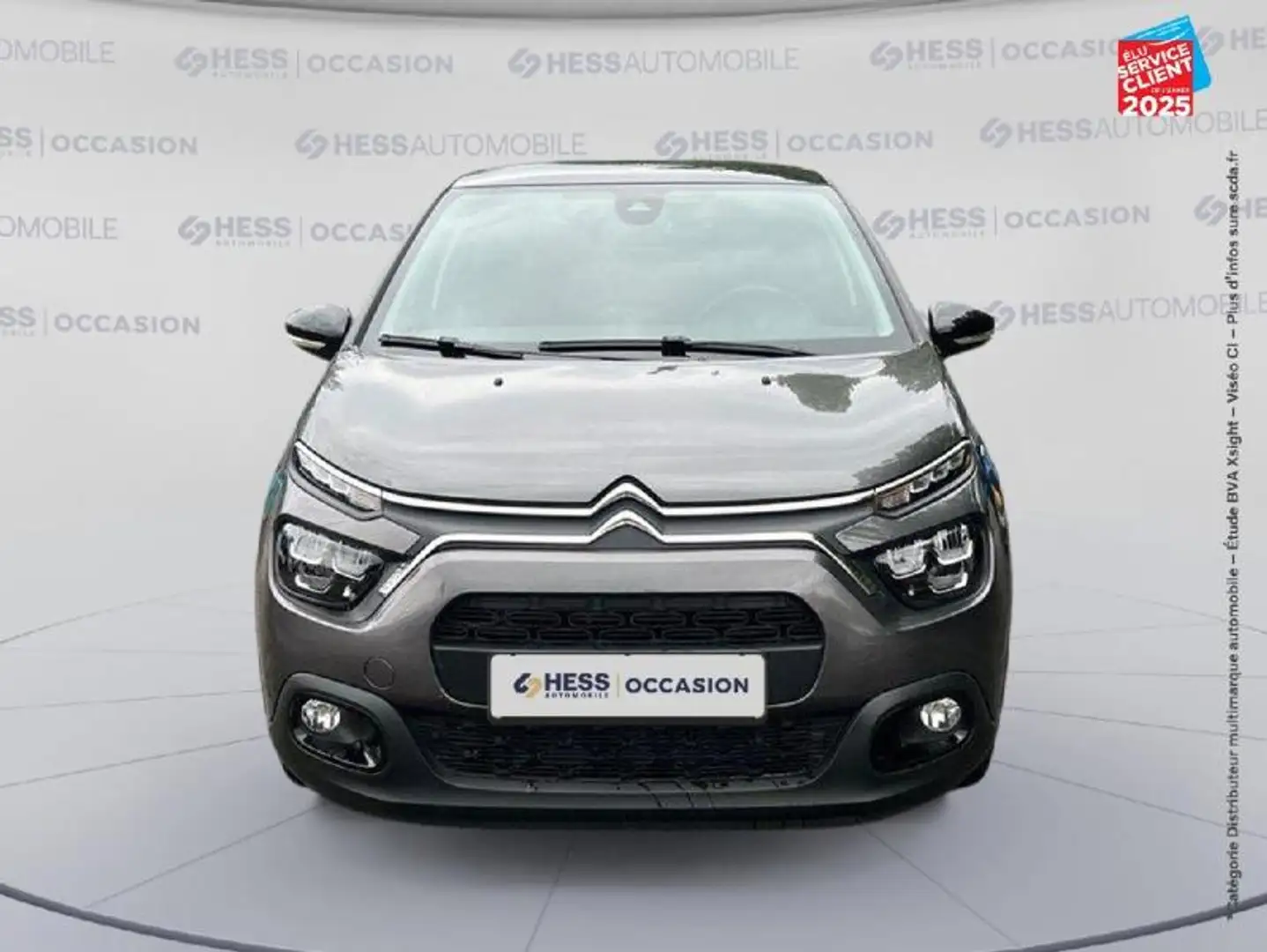 Citroen C3 1.2 PureTech 83ch S/S Feel 122-123g GPS Attelage Gris - 2