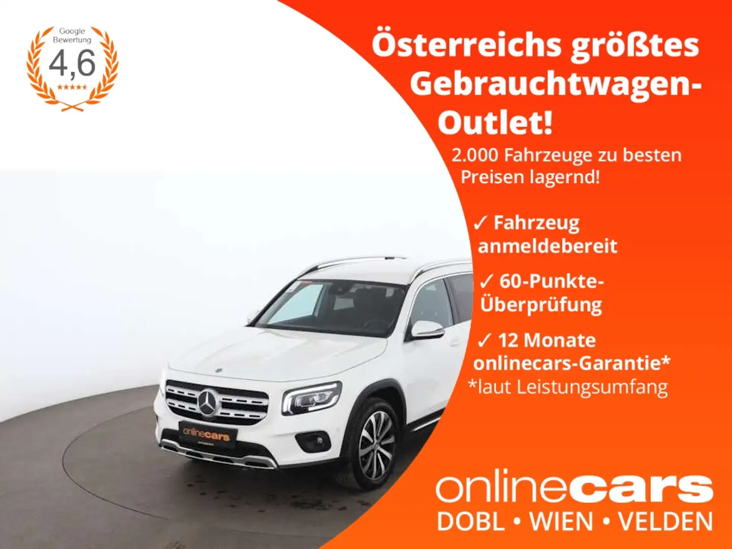 Mercedes-Benz GLB 220 d Progressive Aut LED AHK NAVI LEDER TEMP Білий - 1