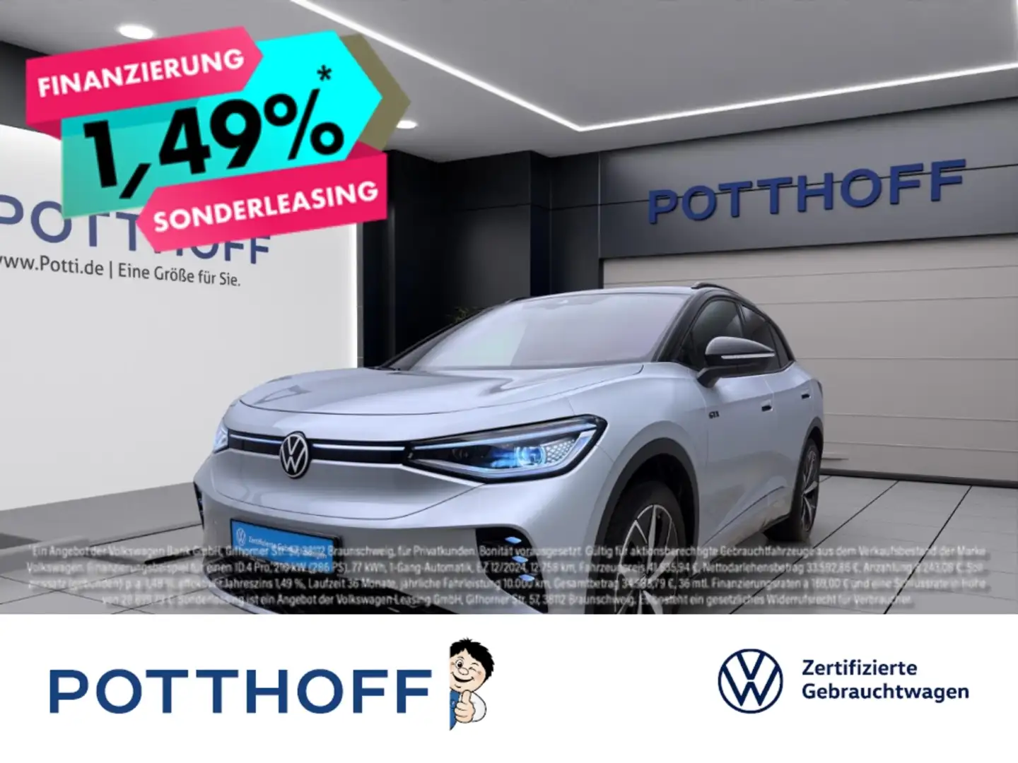 Volkswagen ID.4 4M GTX IQ.LIGHT NAVI SITZHZG PDC Silber - 1