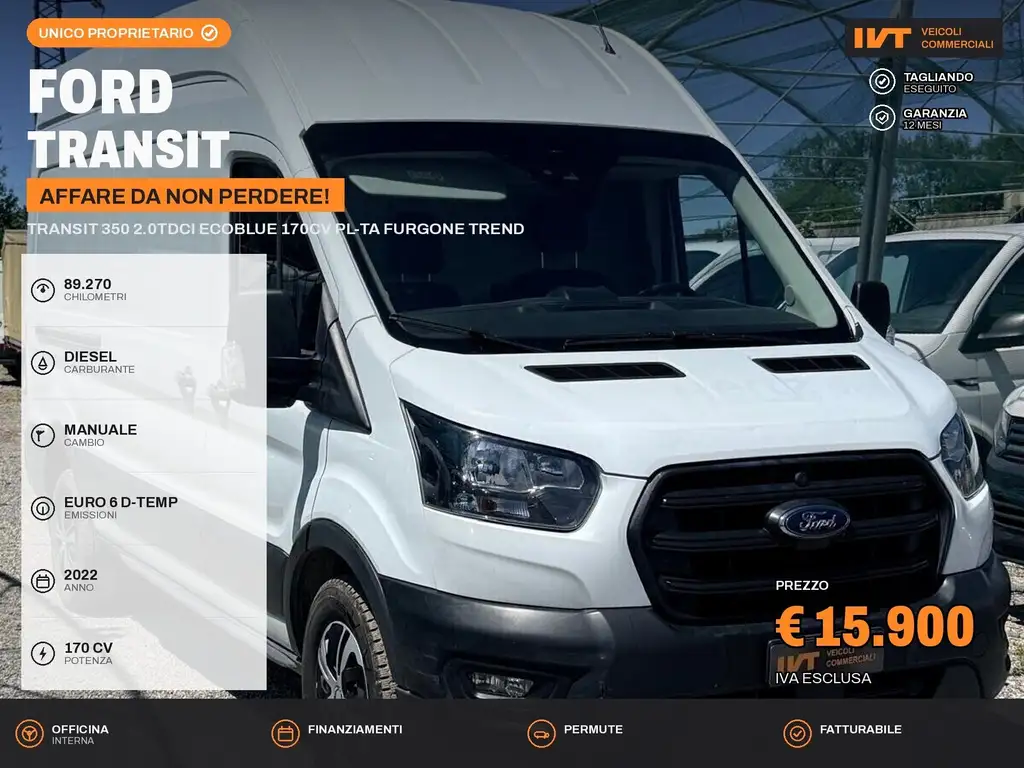 Ford Transit 2022 из Европы — купить под ключ