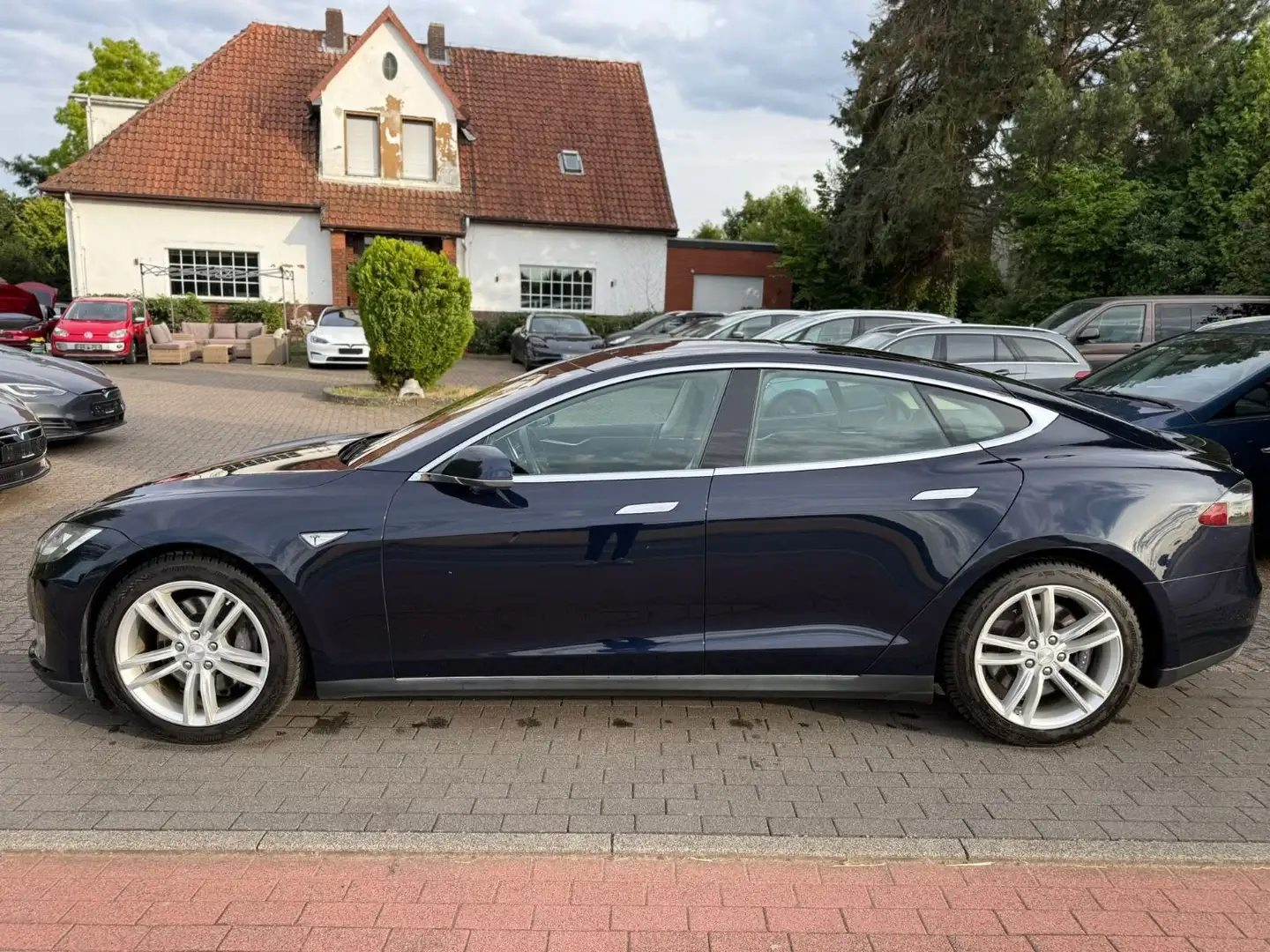 Tesla Model S P85*MCU2*SOH90%*Leder*Pano*Luft*CCS Blau - 1