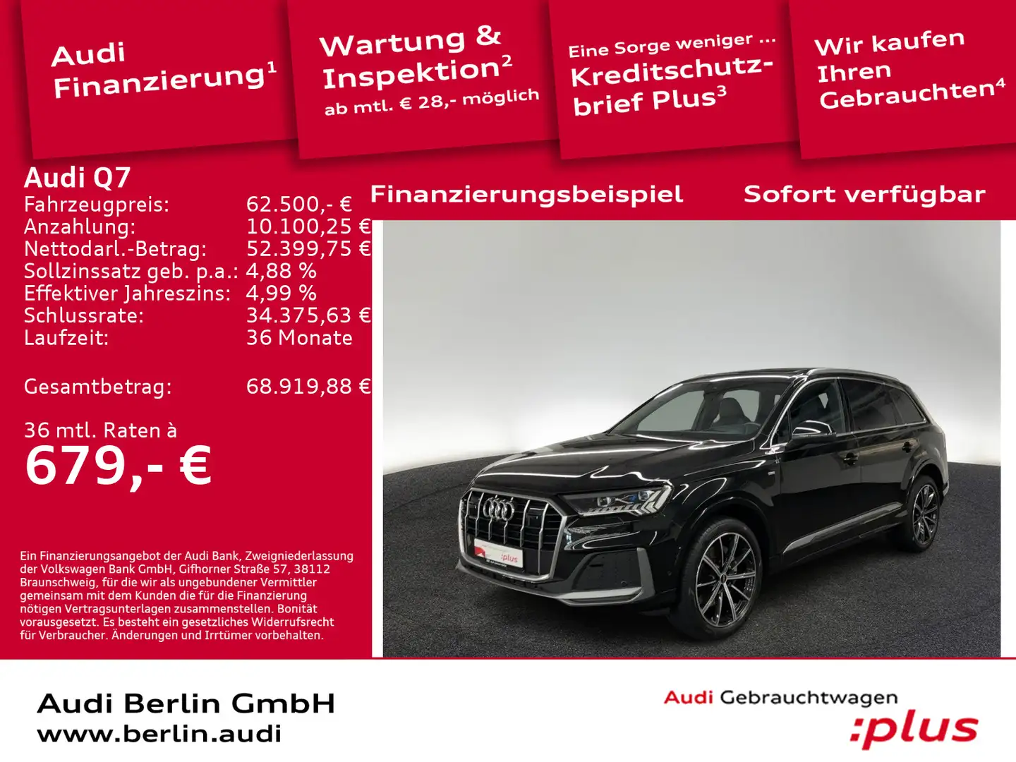 Audi Q7 S line 50 TDI qu. tiptr. STDHZG AHK 7.SITZER Schwarz - 1