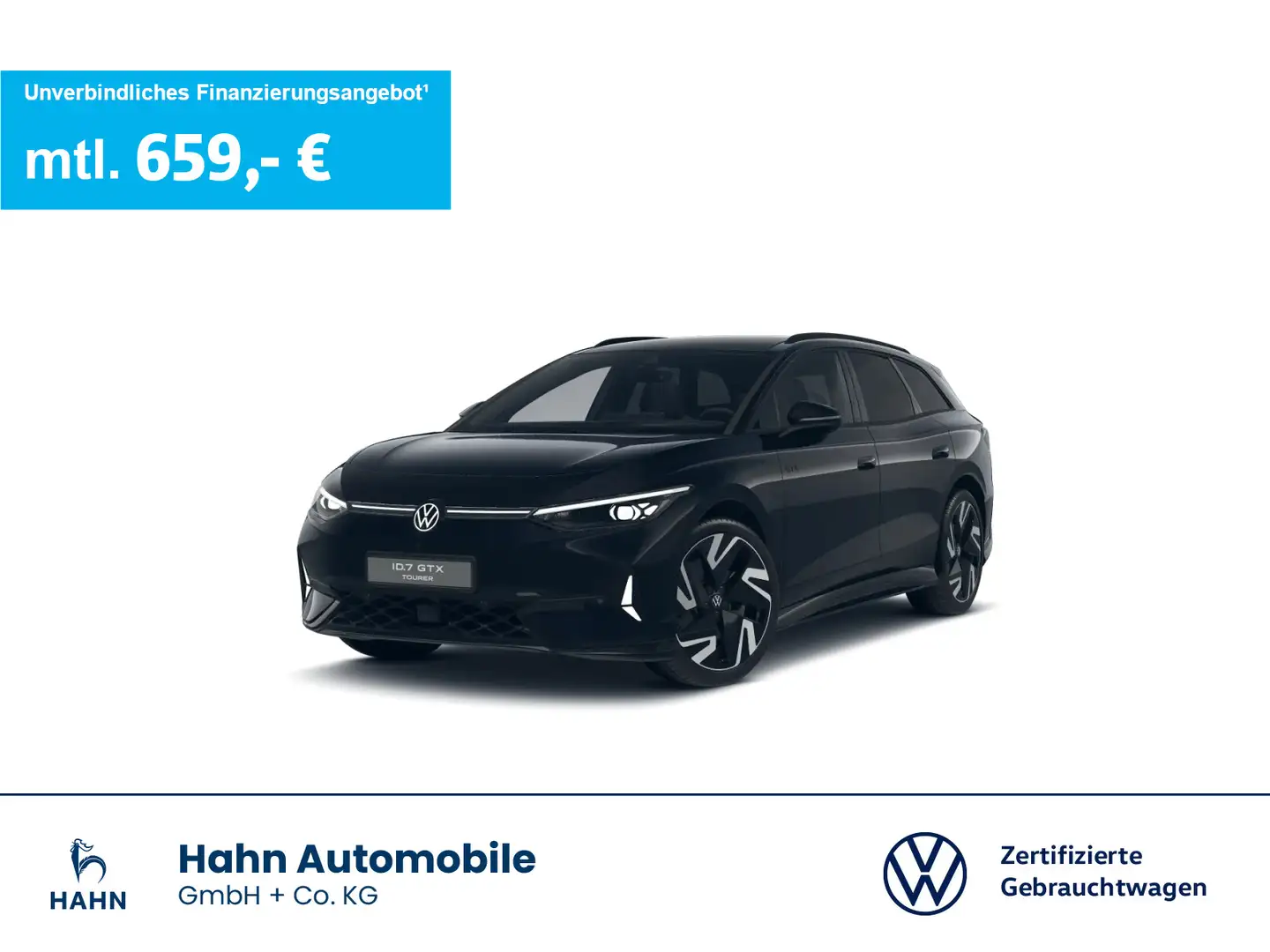 Volkswagen ID.7 Tourer 4Mo GTX Matrix Wärmepumpe AHK 360° Schwarz - 1