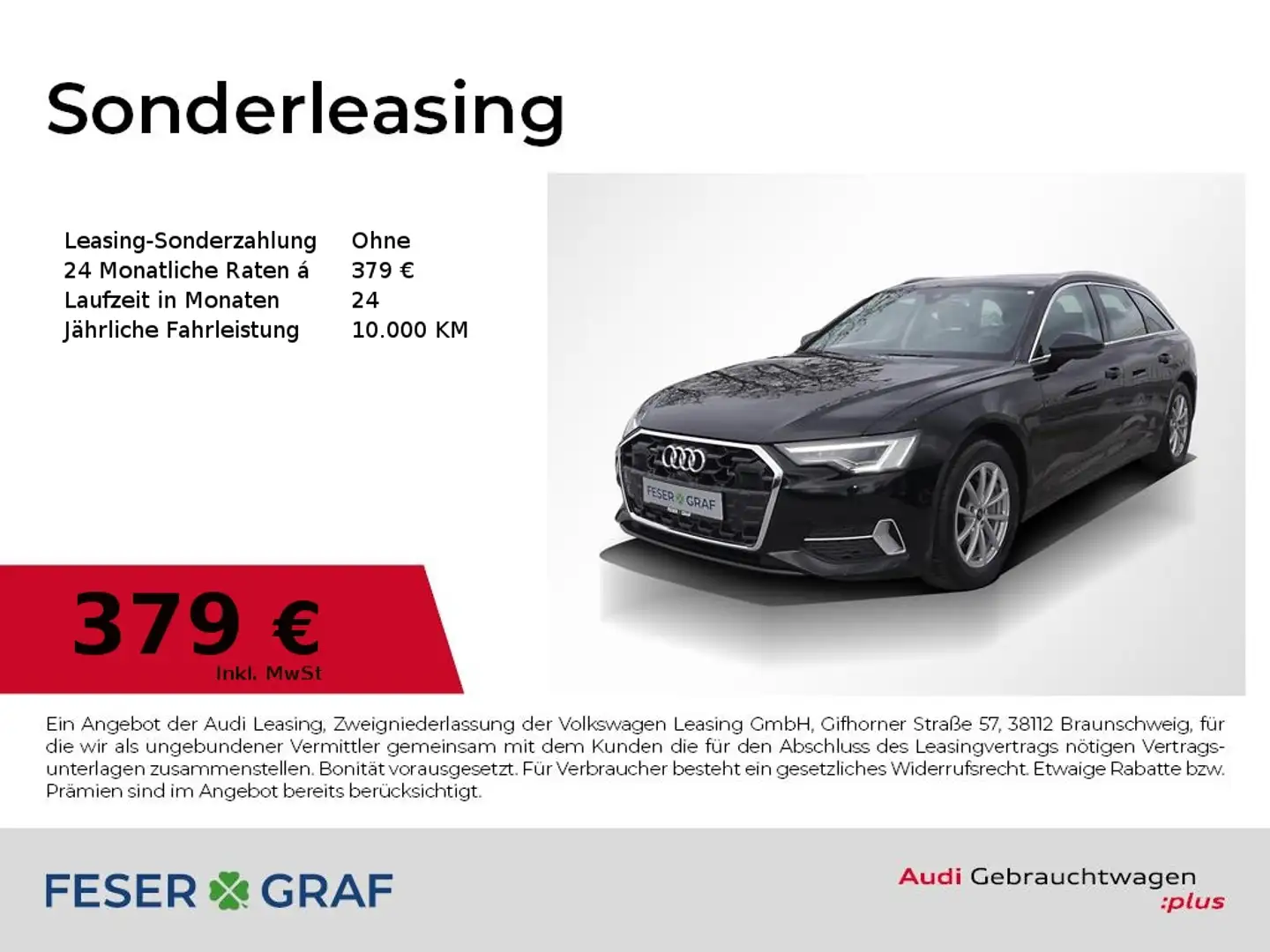 Audi A6 A6 Avant 40 TDI qu. Sport 360° ACC AHK Matrix Schwarz - 1