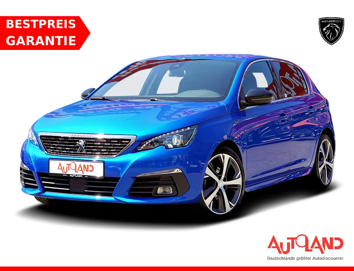 Peugeot 308 1.2 PureTech 130 GT-Pack LED ACC Soundsystem Blauw - 1