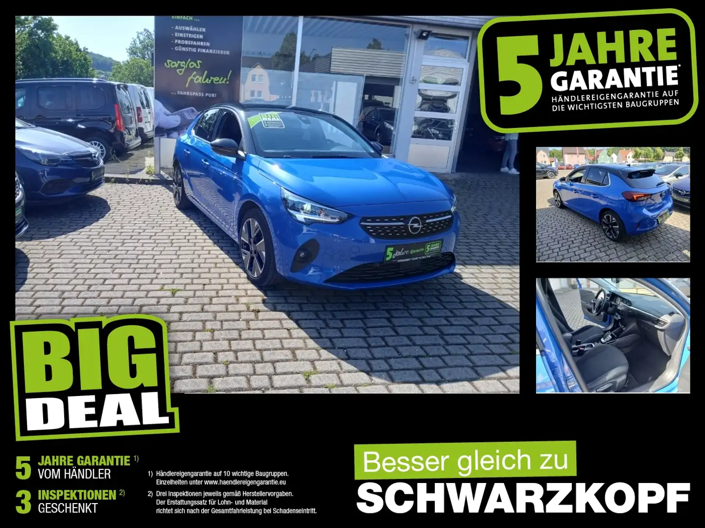 Opel Corsa-e F Winterpaket,Parkpilot,USB,Klima Blau - 1