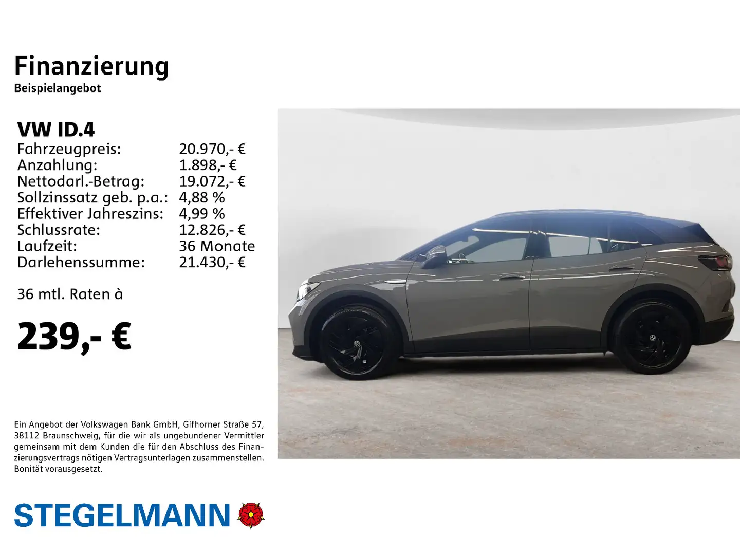 Volkswagen ID.4 Pure 125kW/52kwH LED*Navi* Grau - 2