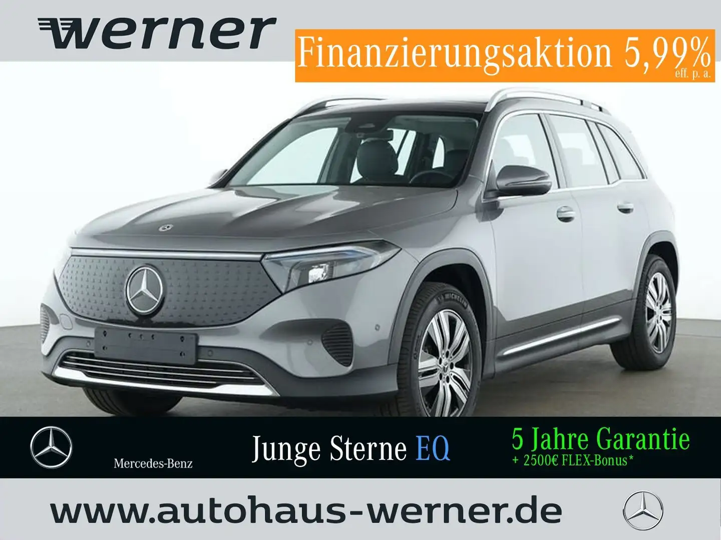 Mercedes-Benz EQB 300 4M PROGR-ADV+ PANOR FAP SOUND KEYLGO VZA Gris - 1