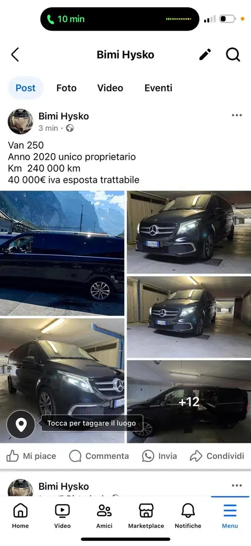 Mercedes-Benz V 250 Extralong premium business Nero - 1