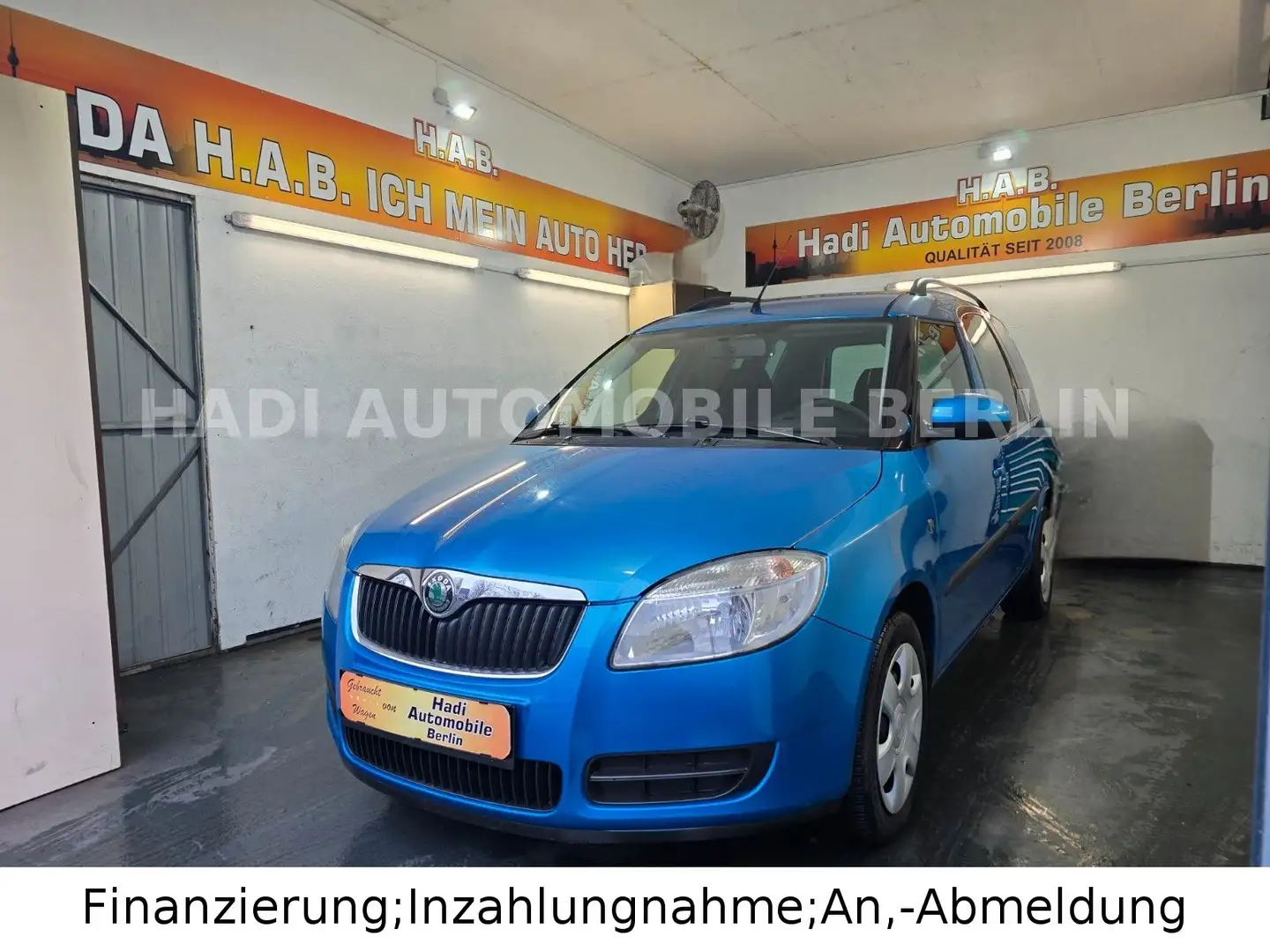 Skoda Roomster Style Plus/1.4MPI/Zahnr. Neu/1.Hand Blau - 1