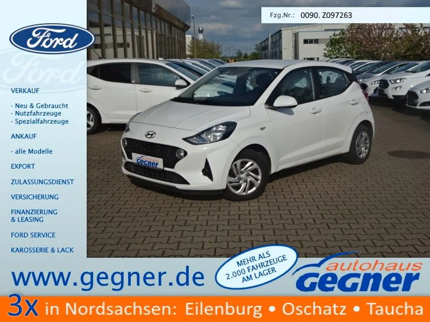Hyundai i10 67PS Select Klima Tempomat PPS L-/SHZ Blanc - 1