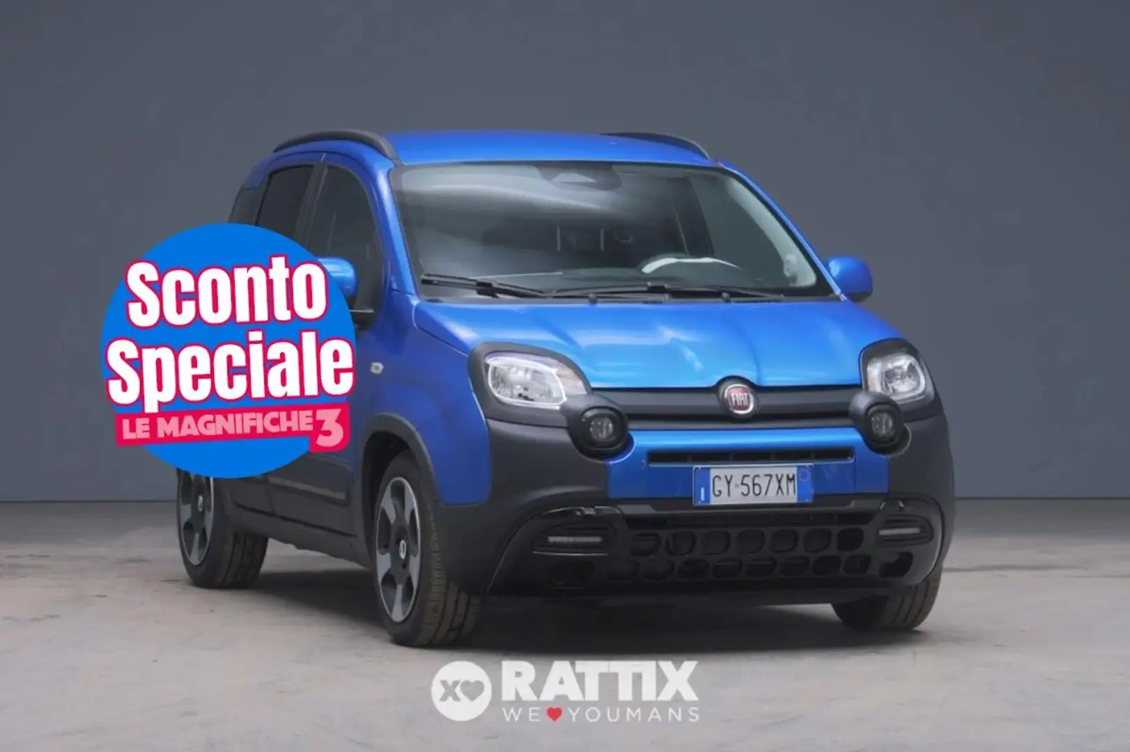 Fiat Panda Pandina 1.0 Firefly Hybrid 70CV Cross Bleu - 1