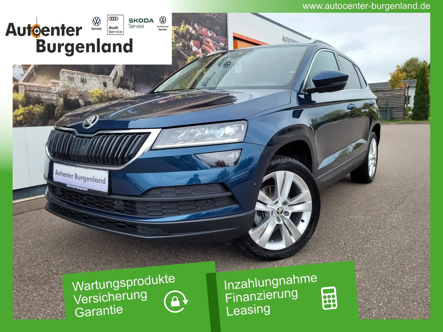 Skoda Karoq 1.5 TSI DSG Style Standheizung+Navi+LED Blau - 1