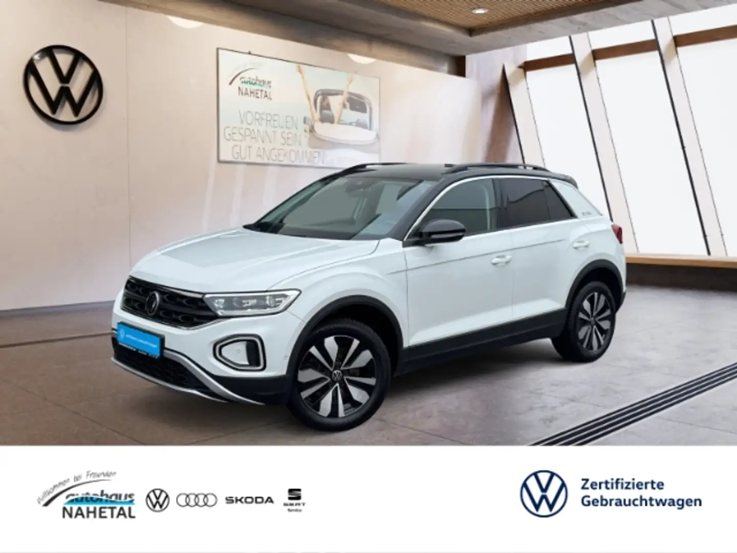 Volkswagen T-Roc 2.0TDI DSG Goal LED NAVI AHK REAR VIEW 17'' ACC TR Weiß - 1