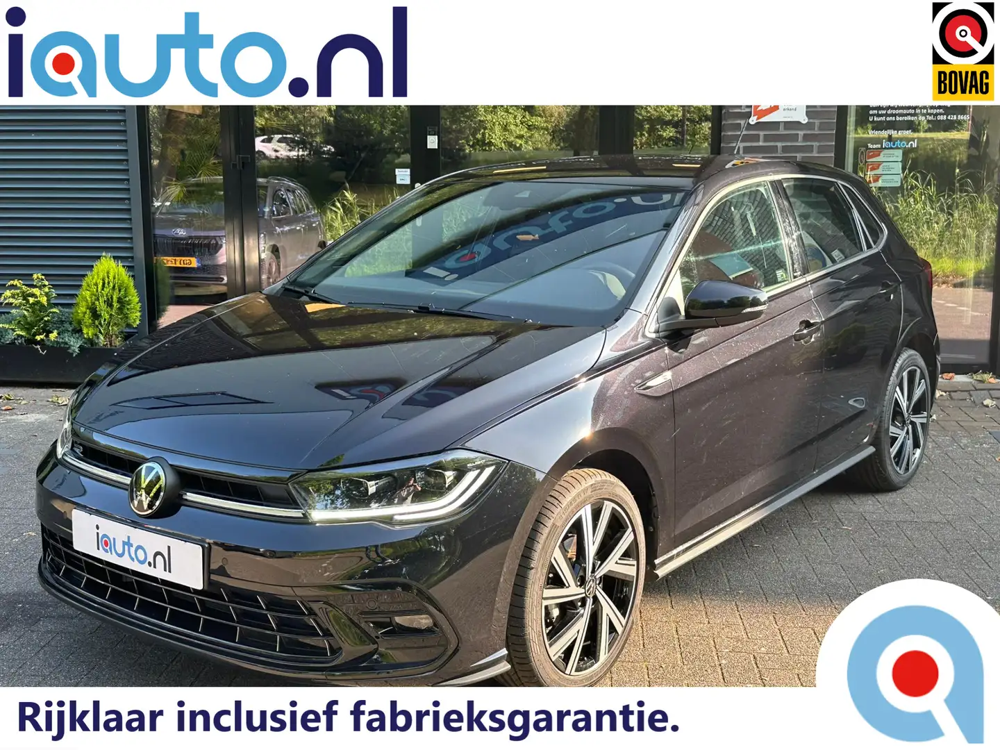 Volkswagen Polo 1.0 TSI DSG R-Line IQ.Light/Camera/Navi/App-Connec Zwart - 1