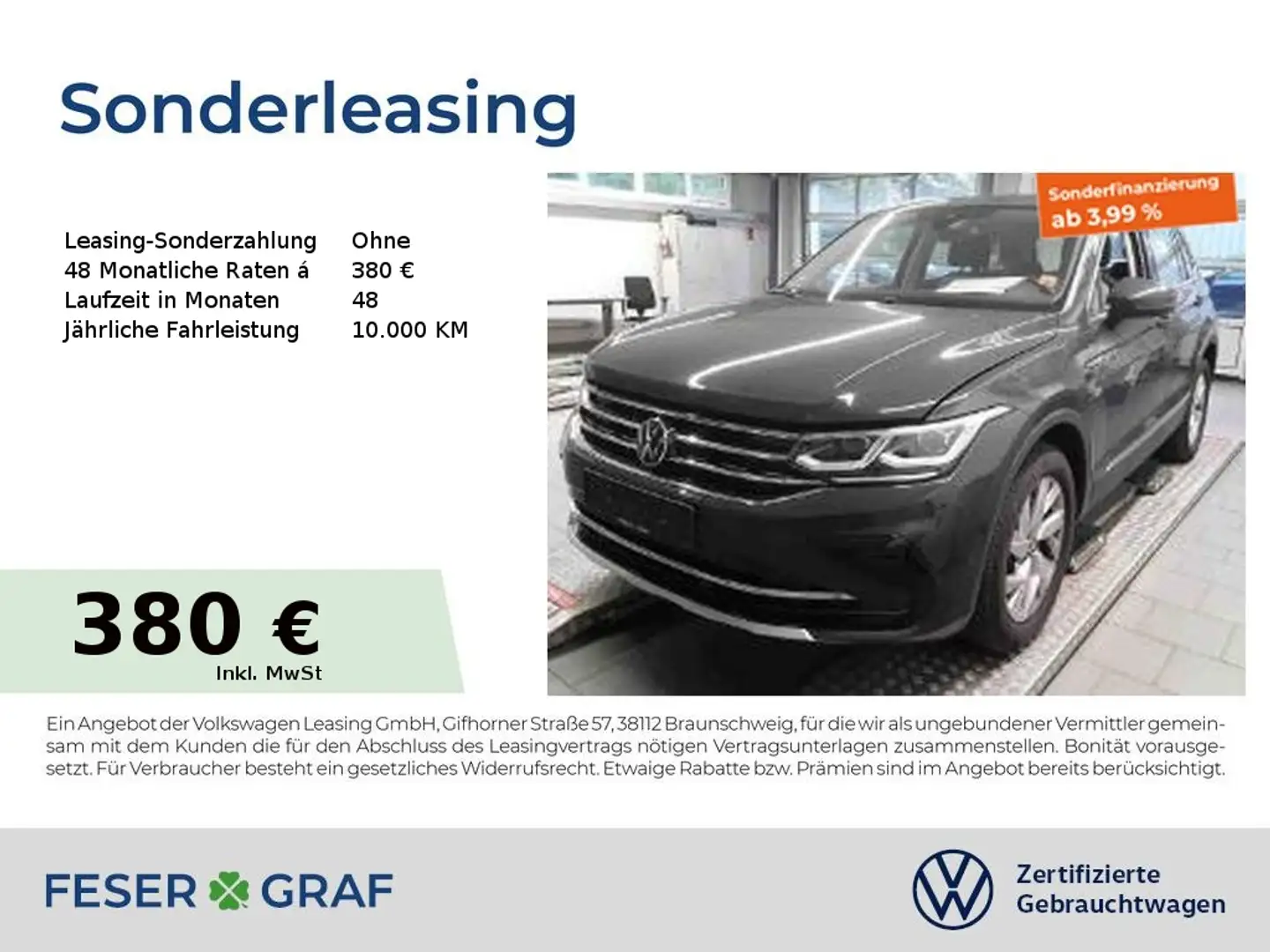 Volkswagen Tiguan Elegance 4M 2.0 TDI DSG Navi AHK Kamera LED Gris - 1