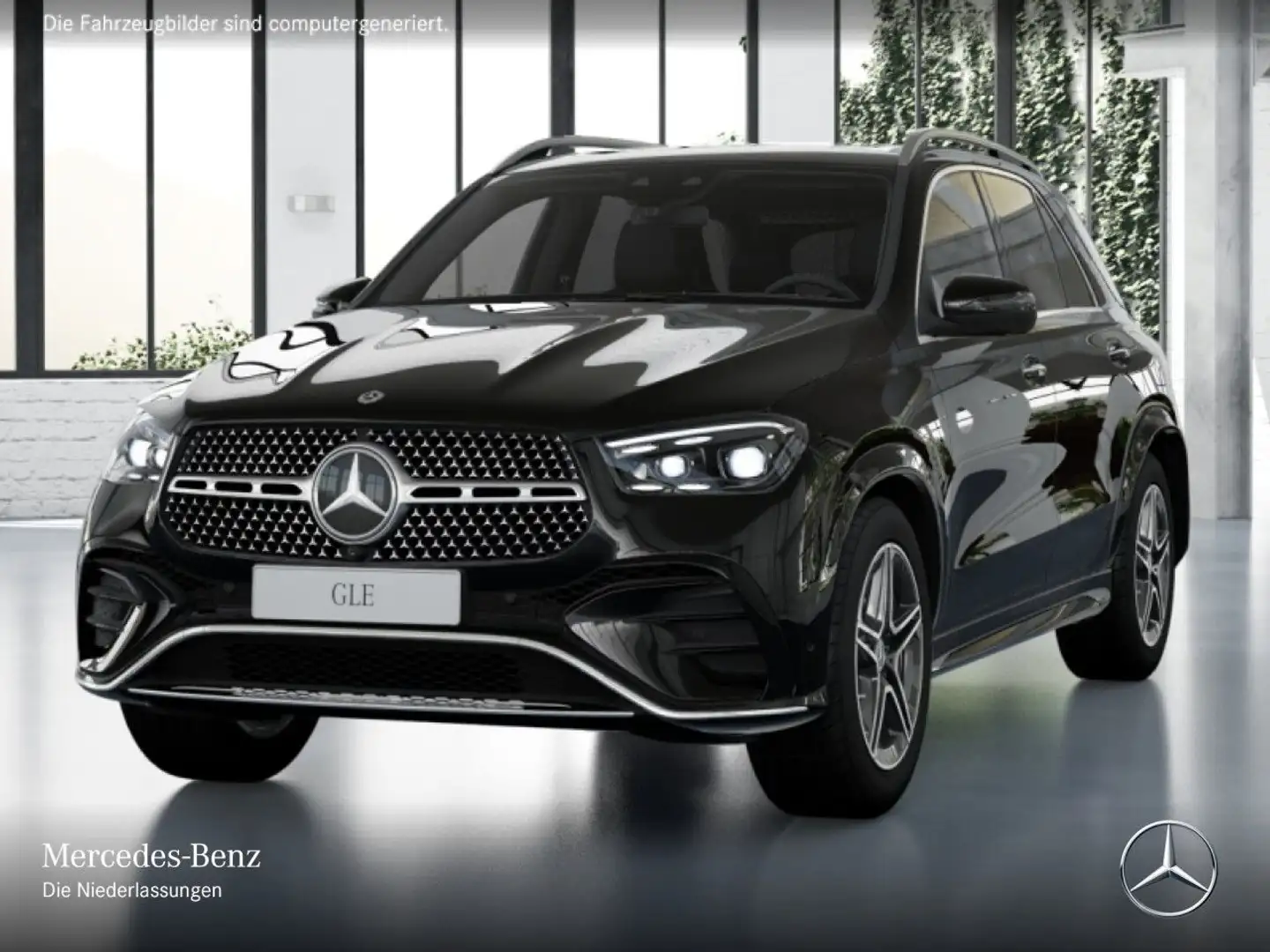 Mercedes-Benz GLE 350 de 4M AMG+PANO+360+AHK+MULTIBEAM+FAHRASS Schwarz - 2