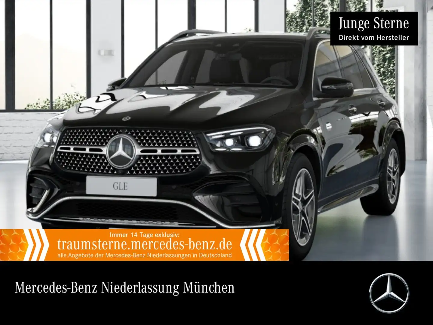 Mercedes-Benz GLE 350 de 4M AMG+PANO+360+AHK+MULTIBEAM+FAHRASS Noir - 1
