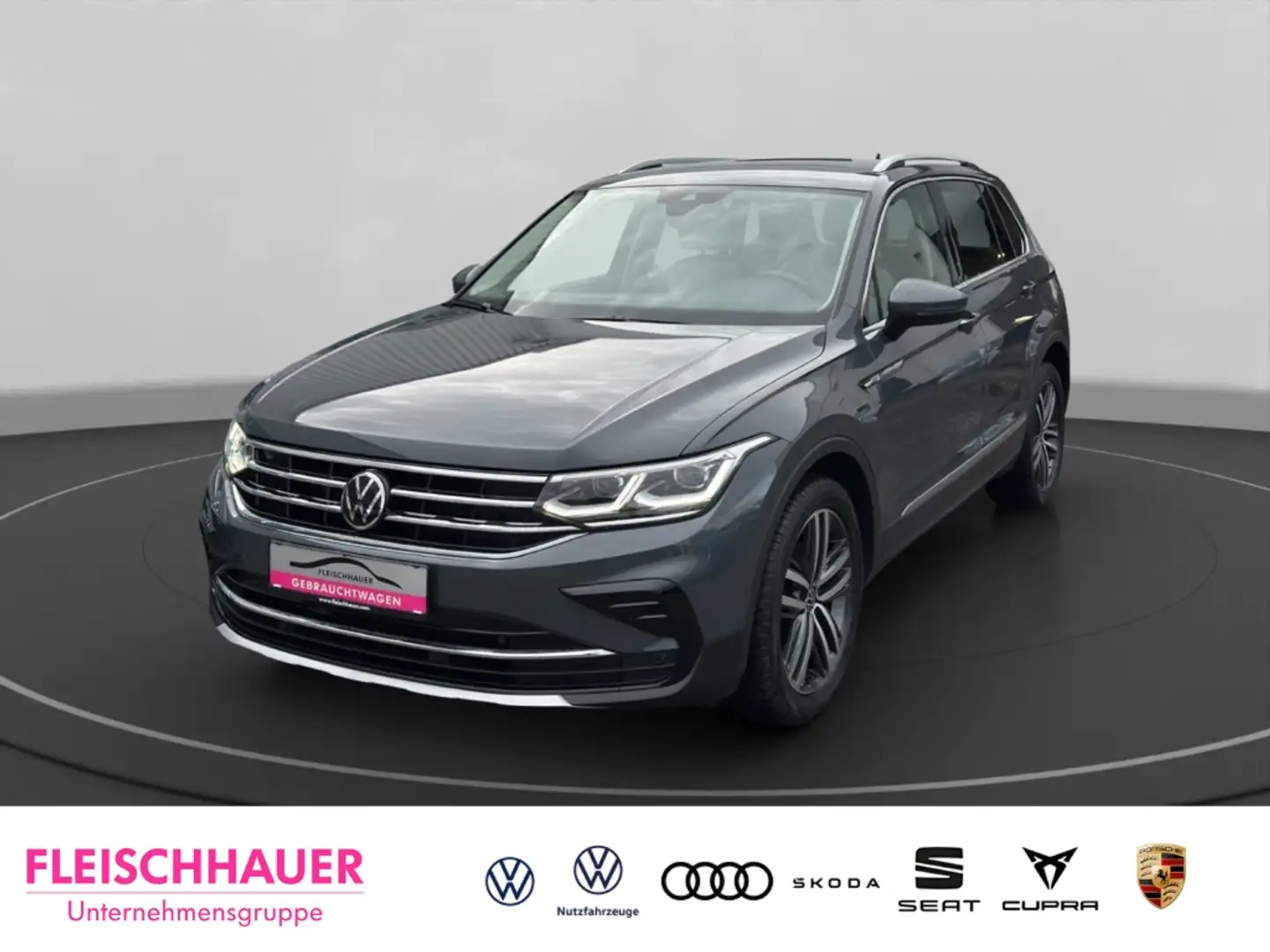 Volkswagen Tiguan Elegance 2.0 TDI Navi+Matrix+CarPlay+RK+PDC-Plus Grau - 1