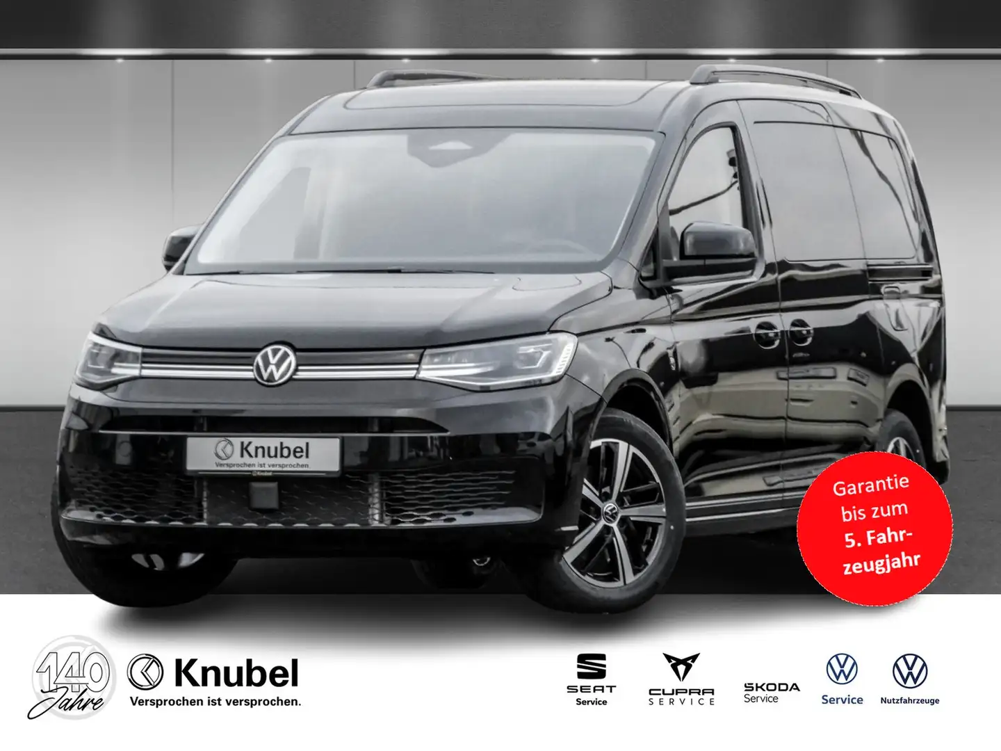 Volkswagen Caddy Maxi Dark Label 2.0 TDI DSG TrailerA. LED RKamera Noir - 1