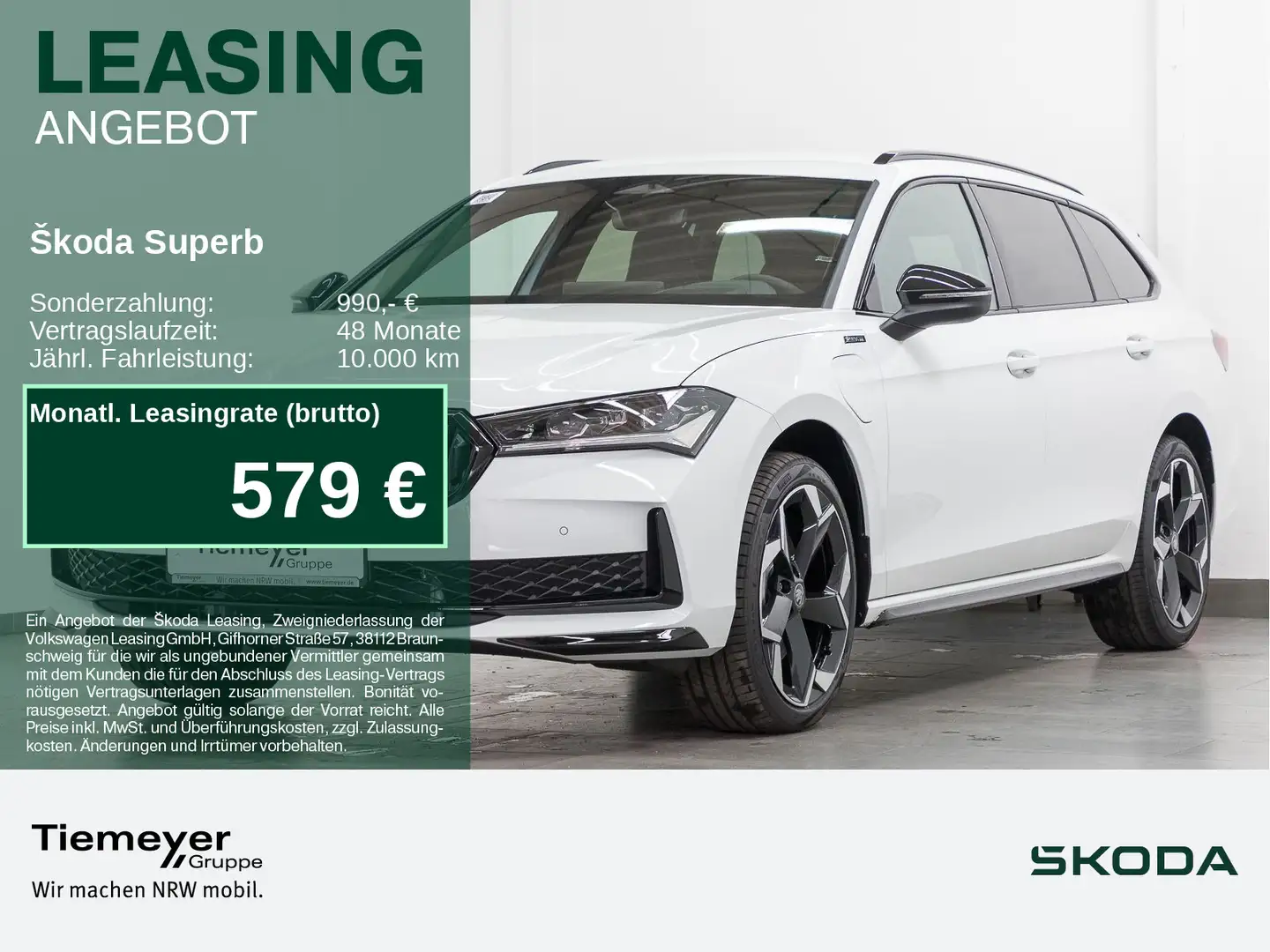 Skoda Superb Combi 1.5 TSI iV DSG Sportline AHK Navi H White - 1