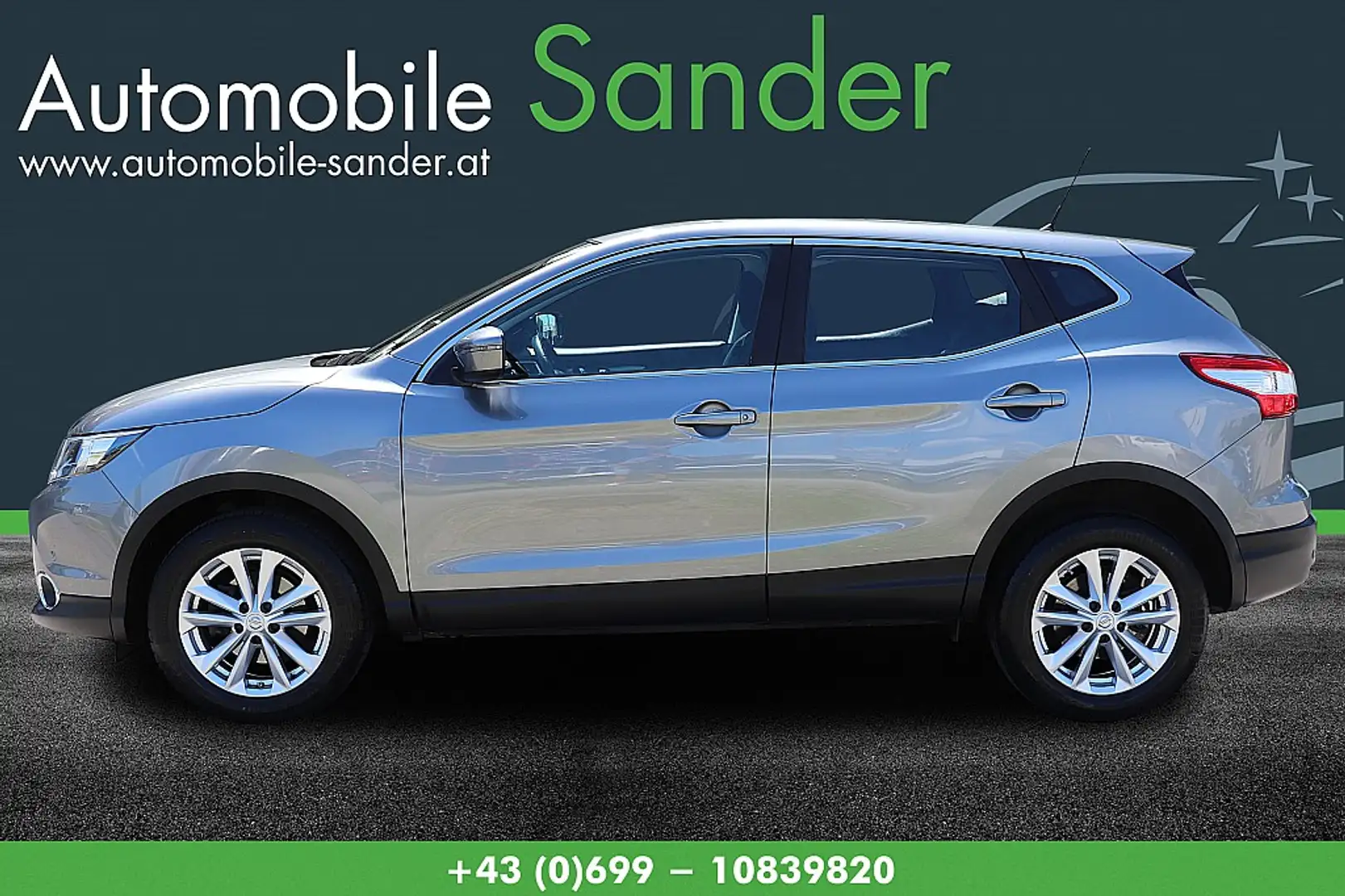 Nissan Qashqai 1,2 DIG-T X-tronic Aut. *1.BESITZ/45.000 KM* Grau - 2