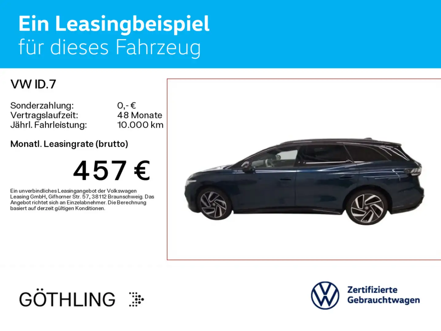 Volkswagen ID.7 Tourer Pro*NAVI*WP*BlackStyle*AHK*360*H&K*M Blauw - 2