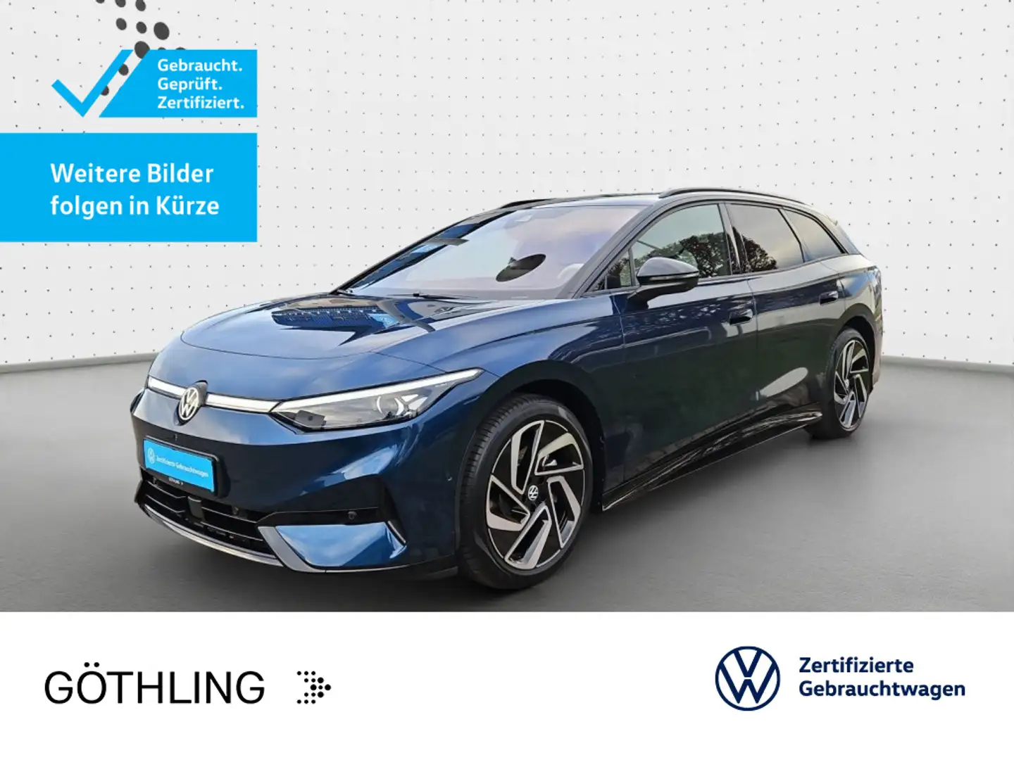 Volkswagen ID.7 Tourer Pro*NAVI*WP*BlackStyle*AHK*360*H&K*M Blau - 1