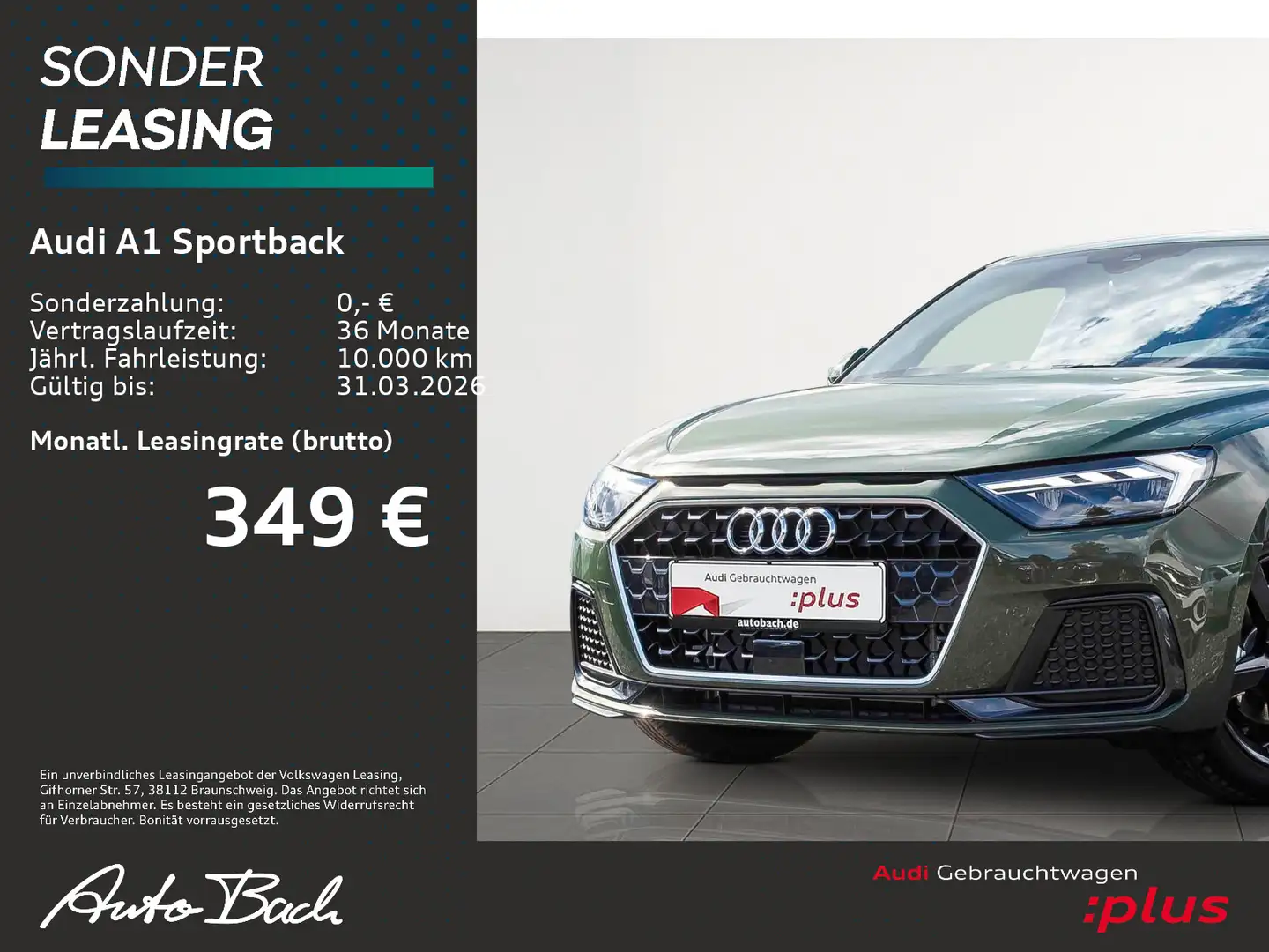 Audi A1 Adv.  30TFSI Stronic Navi LEDplus v Grün - 2