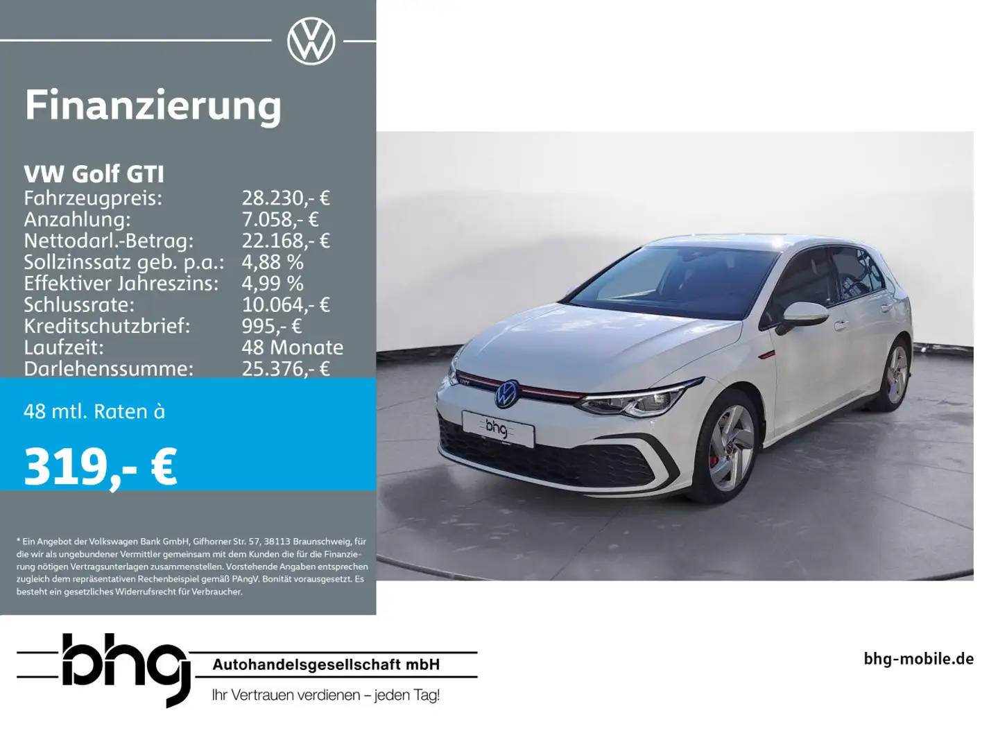 Volkswagen Golf GTI 2.0 TSI DSG Weiß - 1