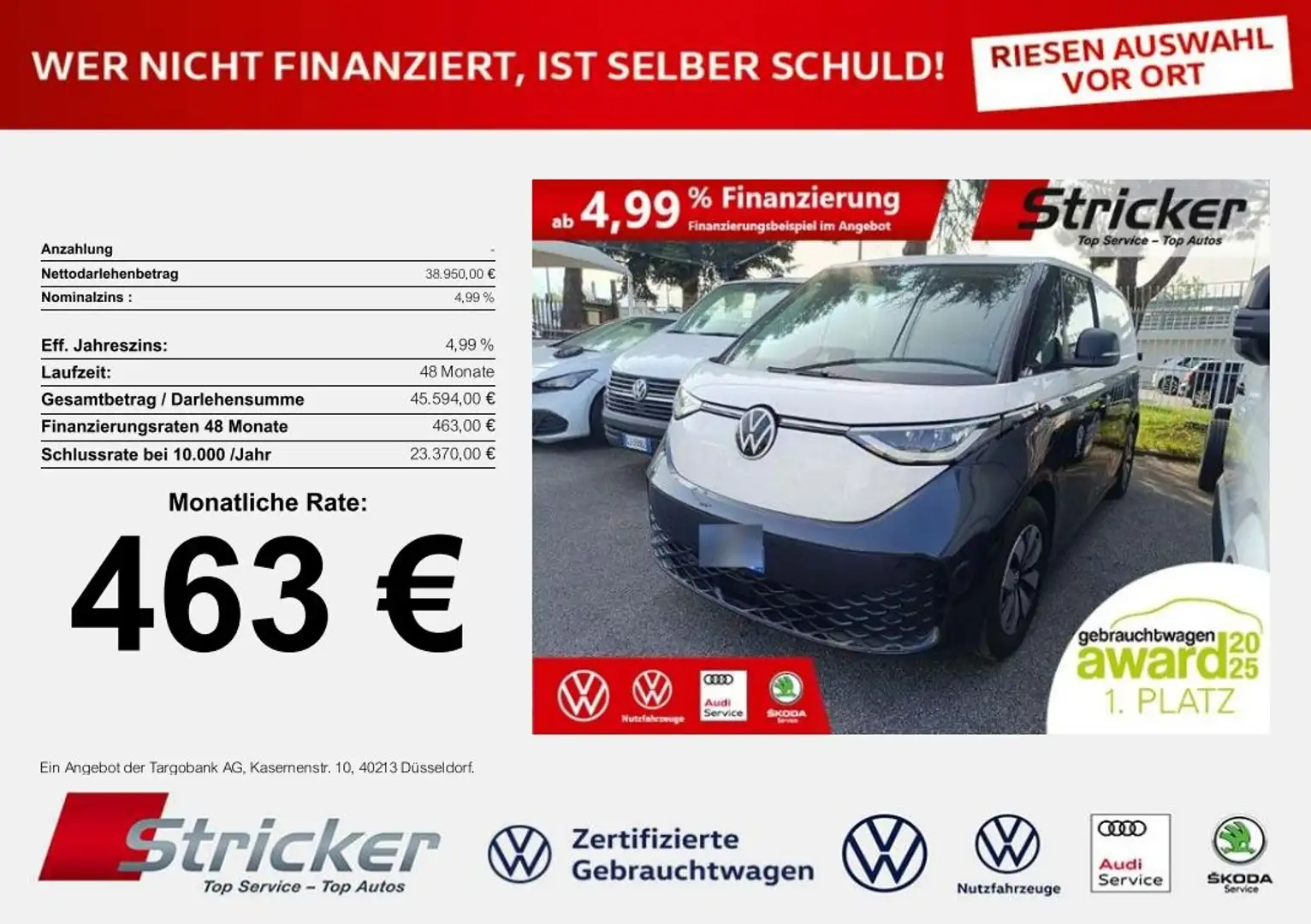 Volkswagen ID. Buzz Cargo 150/77 463,-ohne Anzahlung ACC Kamera Modrá - 1