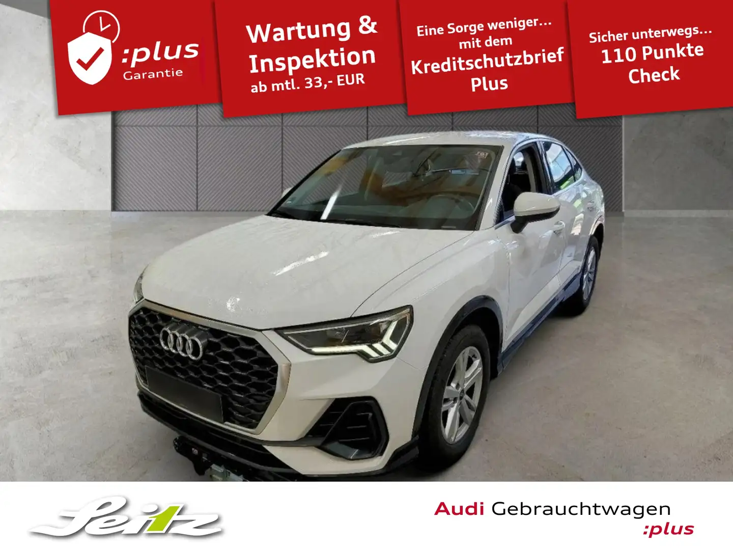 Audi Q3 Sportback 35 TDI *LED*PDC*NAVI*SITZH* Weiß - 1