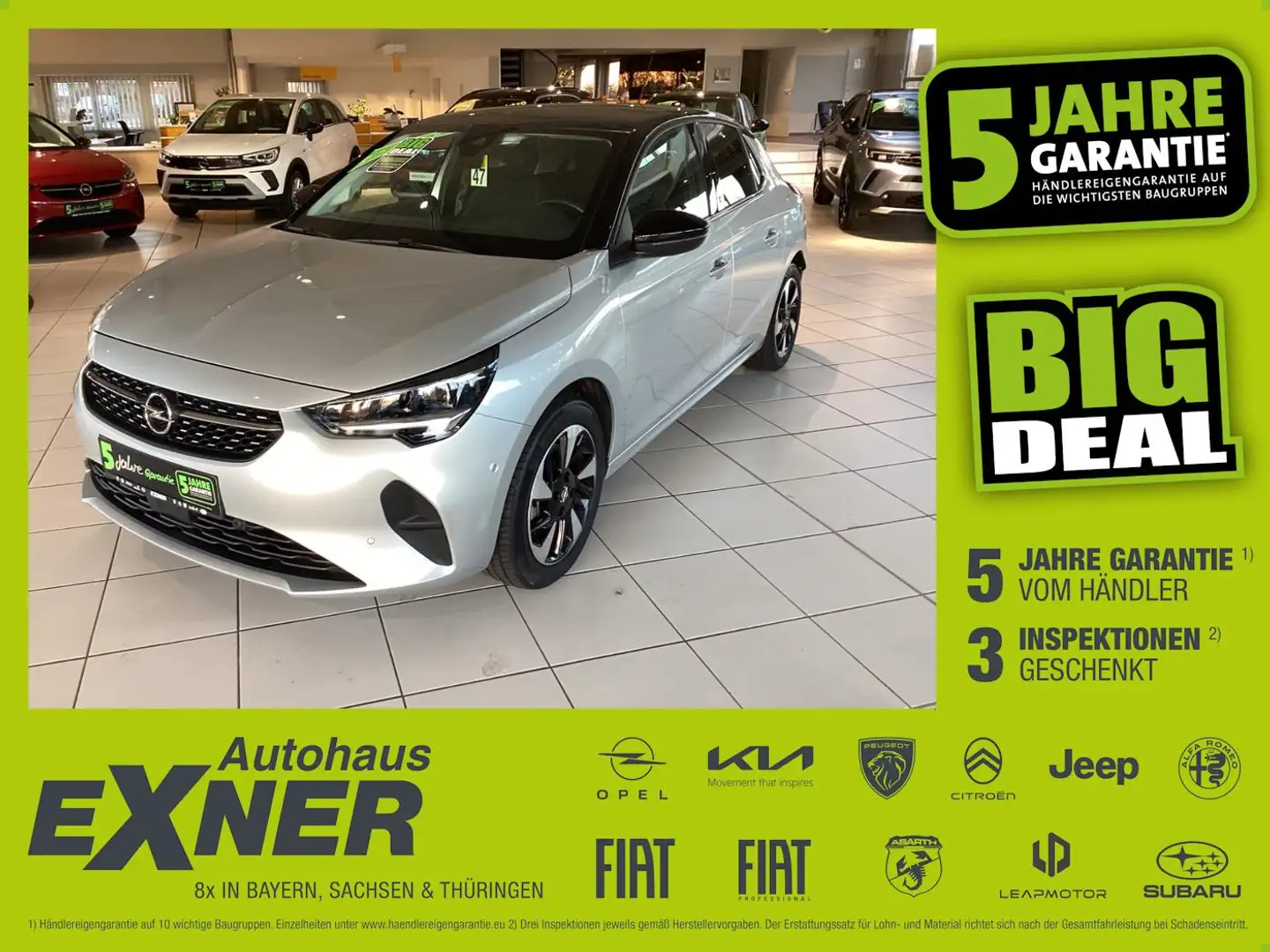 Opel Corsa-e ELEGANCE LED+SHZ+Winterp.+Kam.+KlimaA+LM Silber - 1