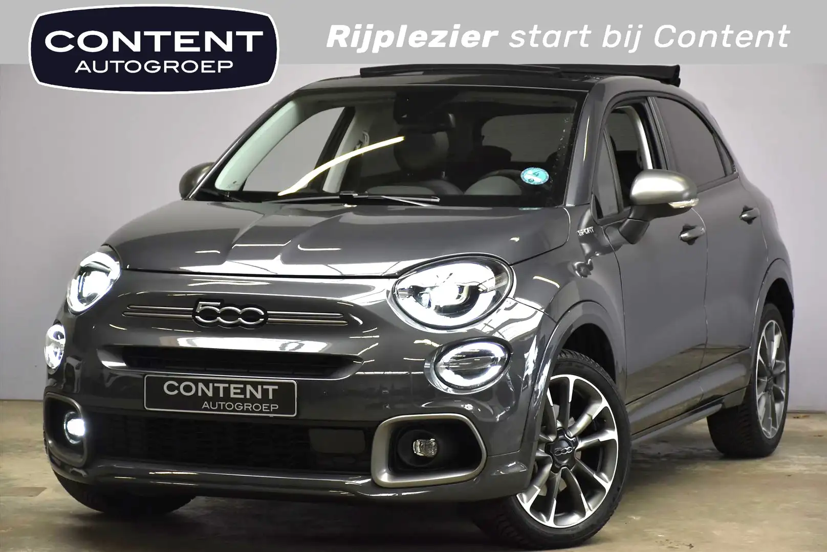 Fiat 500X 1.5 Hybrid 130pk DCT Sport | Cabrio | Automaat | L Gris - 1