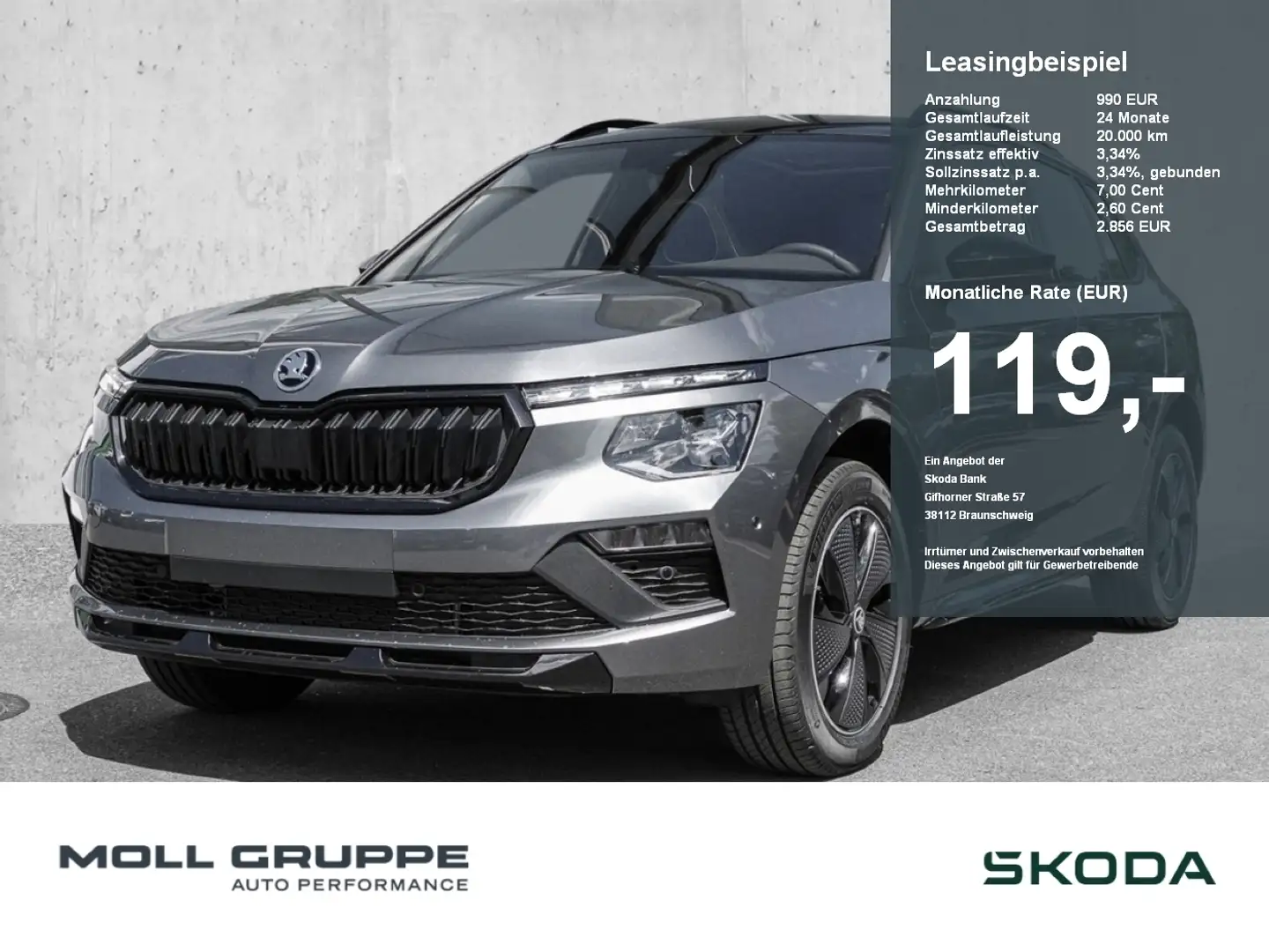 Skoda Kamiq 1.0 TSI DSG Monte Carlo ACC EL.HECK PDC Grau - 1