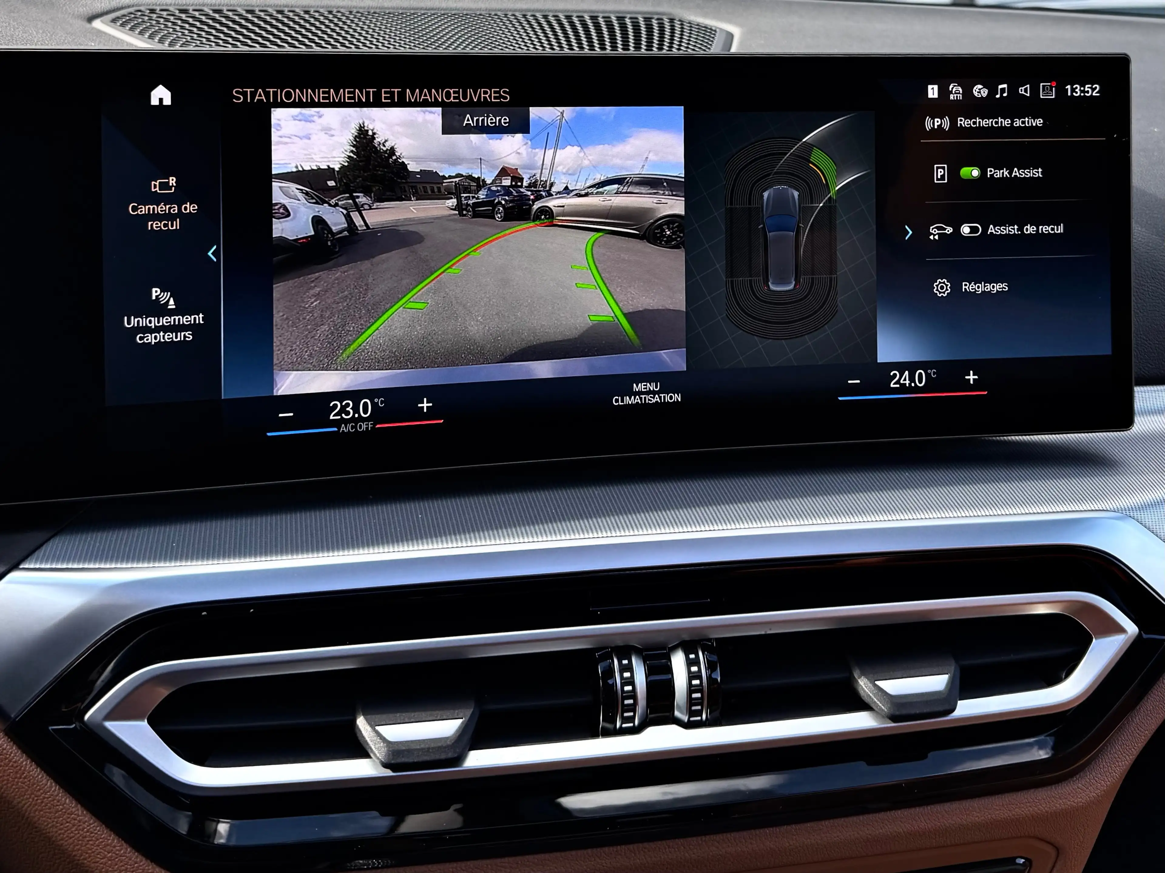 BMW 318 dAS PACK M" 122CV TVA/BTW PANO CUiR COGNAC CARPLAY CAMERA JA18"++ — photo 15