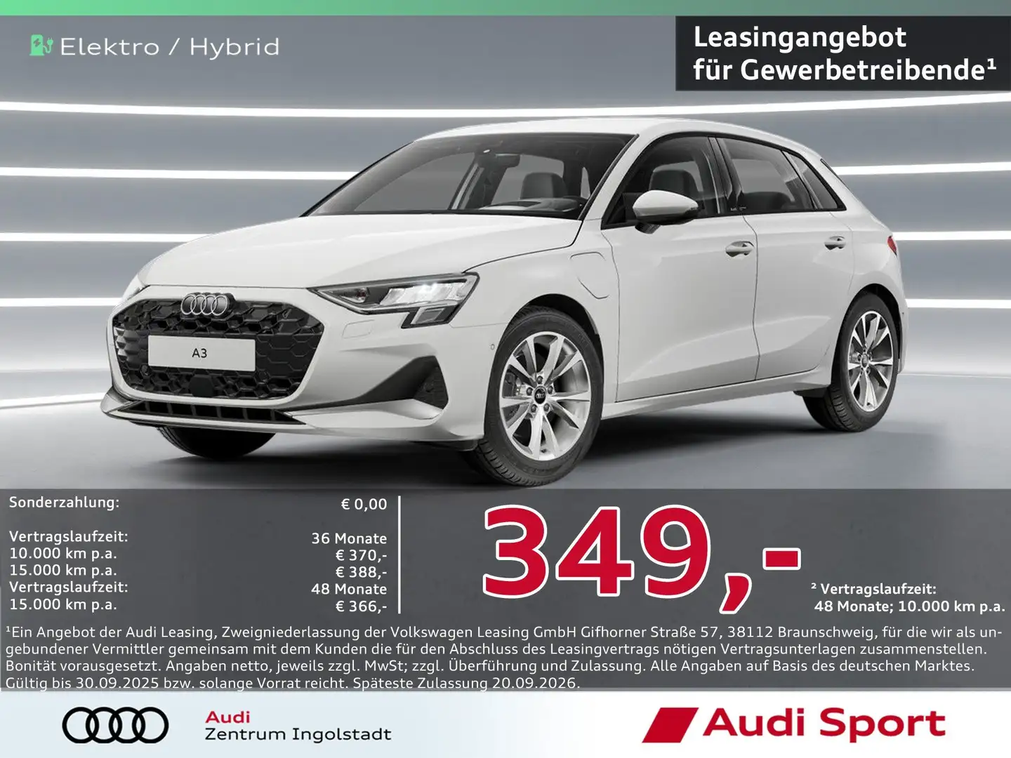 Audi A3 Sportback 40 TFSI e S tronic UPE 44.200,- Weiß - 2