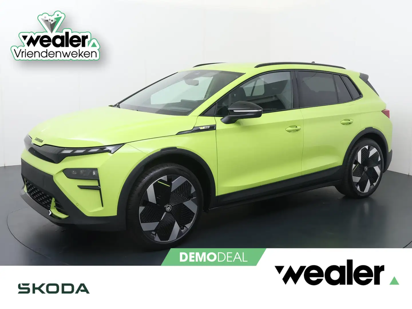 Skoda Elroq 85X RS 340 PK 4X4 | Mamba Green | Trekhaak | Rondo Groen - 1