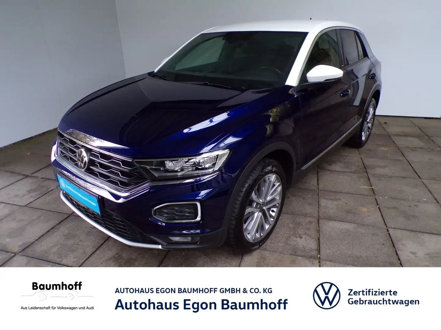 Volkswagen T-Roc 1.6 TDI UNITED / AHK+NAVI+LED'S+KAMERA Blau - 1