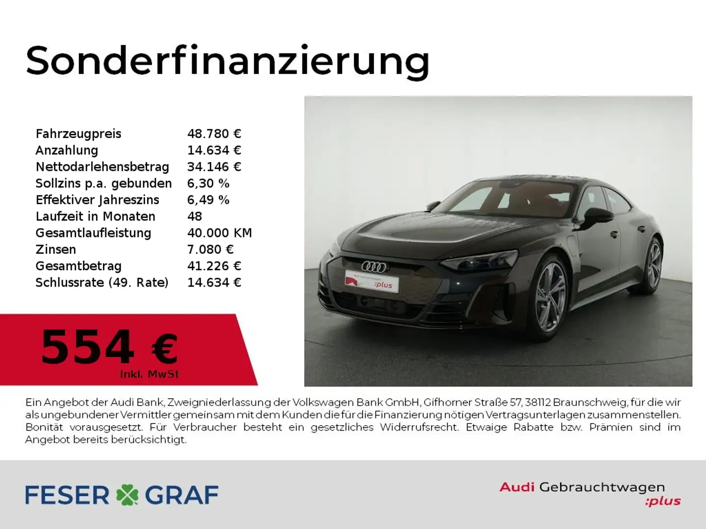 Audi e-tron GT qu DynamikP,Matrix,Luft/air,HUD,Pano,Kameras,B&O Bruin - 1