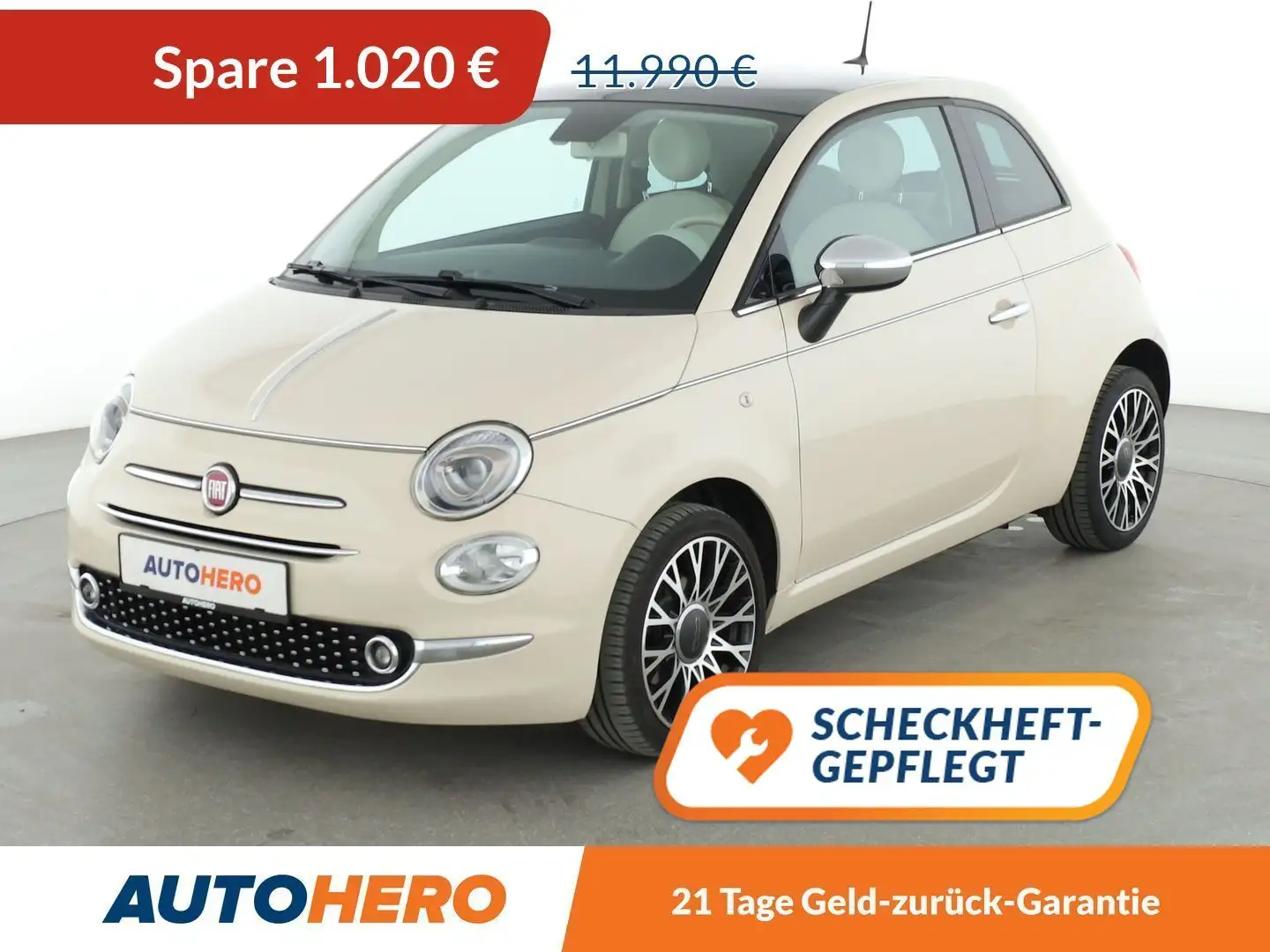 Fiat 500 1.2 Collezione*NAVI*PDC*PANO*KLIMA*TEMPO* Beige - 1