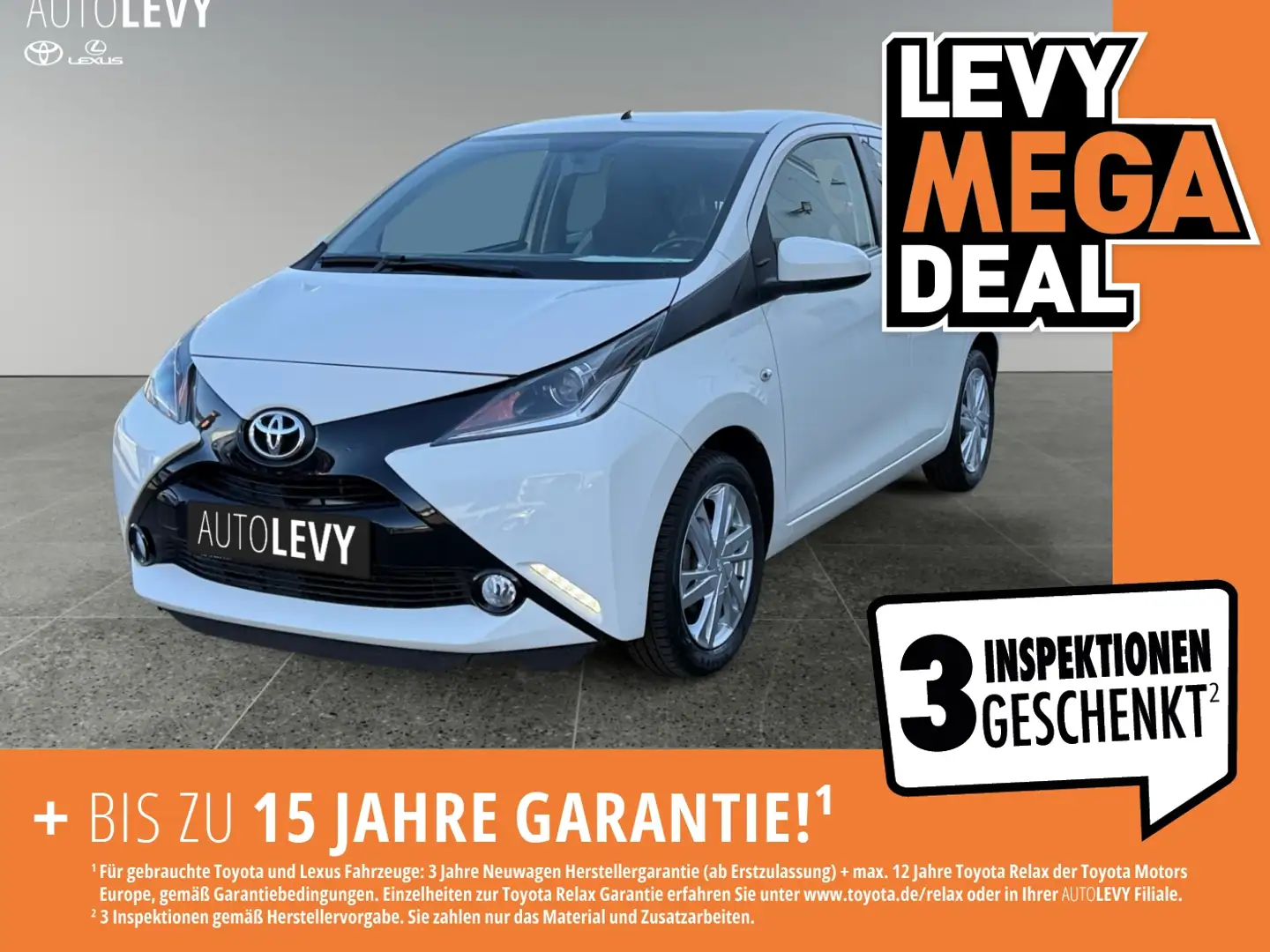 Toyota Aygo 1.0 x-play Team D +Allwetter+Rückfahrkamera+ Weiß - 1